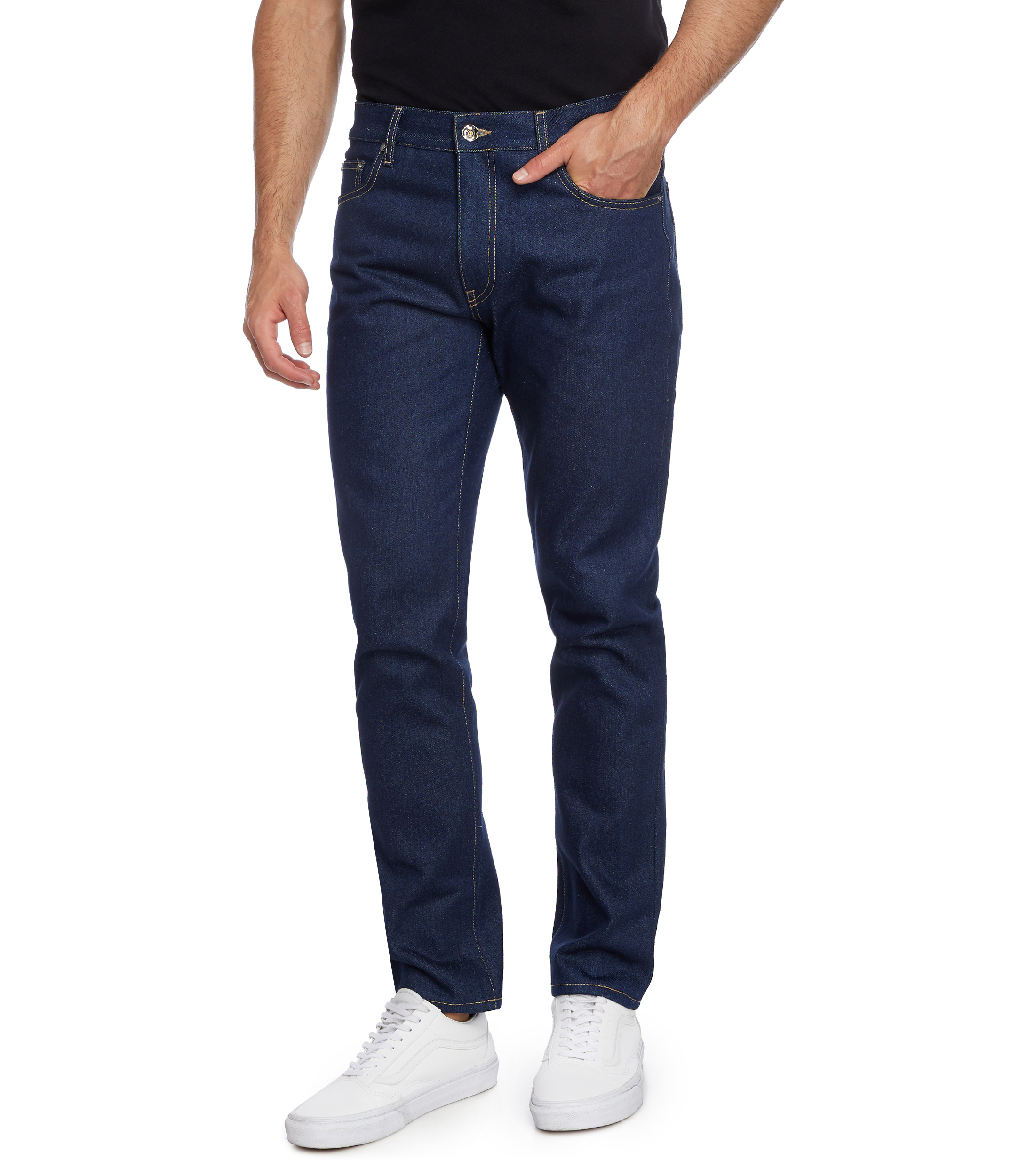 Off-White Jeans Off-White de corte recto en acabado teñido con pespuntes a  contraste y bolsillos. - El Palacio de Hierro