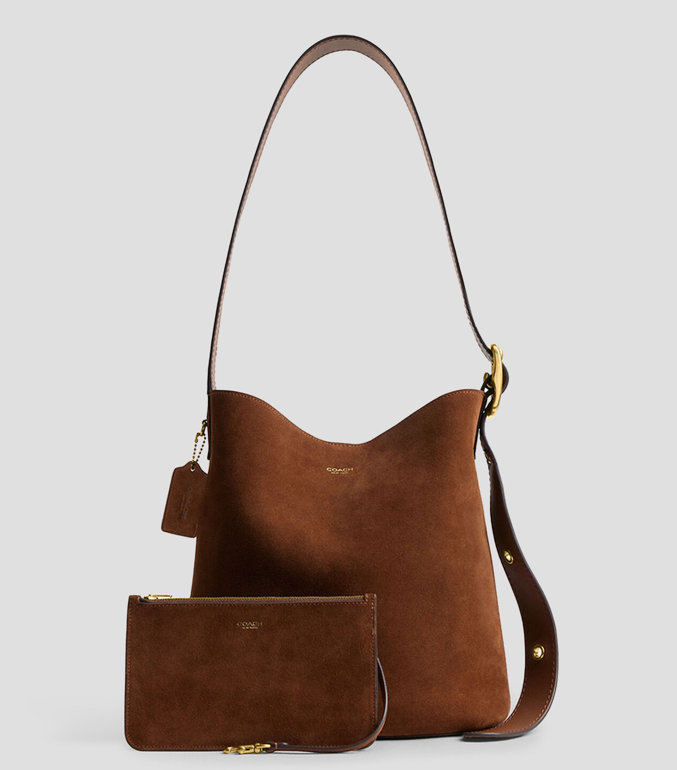 Bolsa bucket café en piel Bleecker lisa Mujer