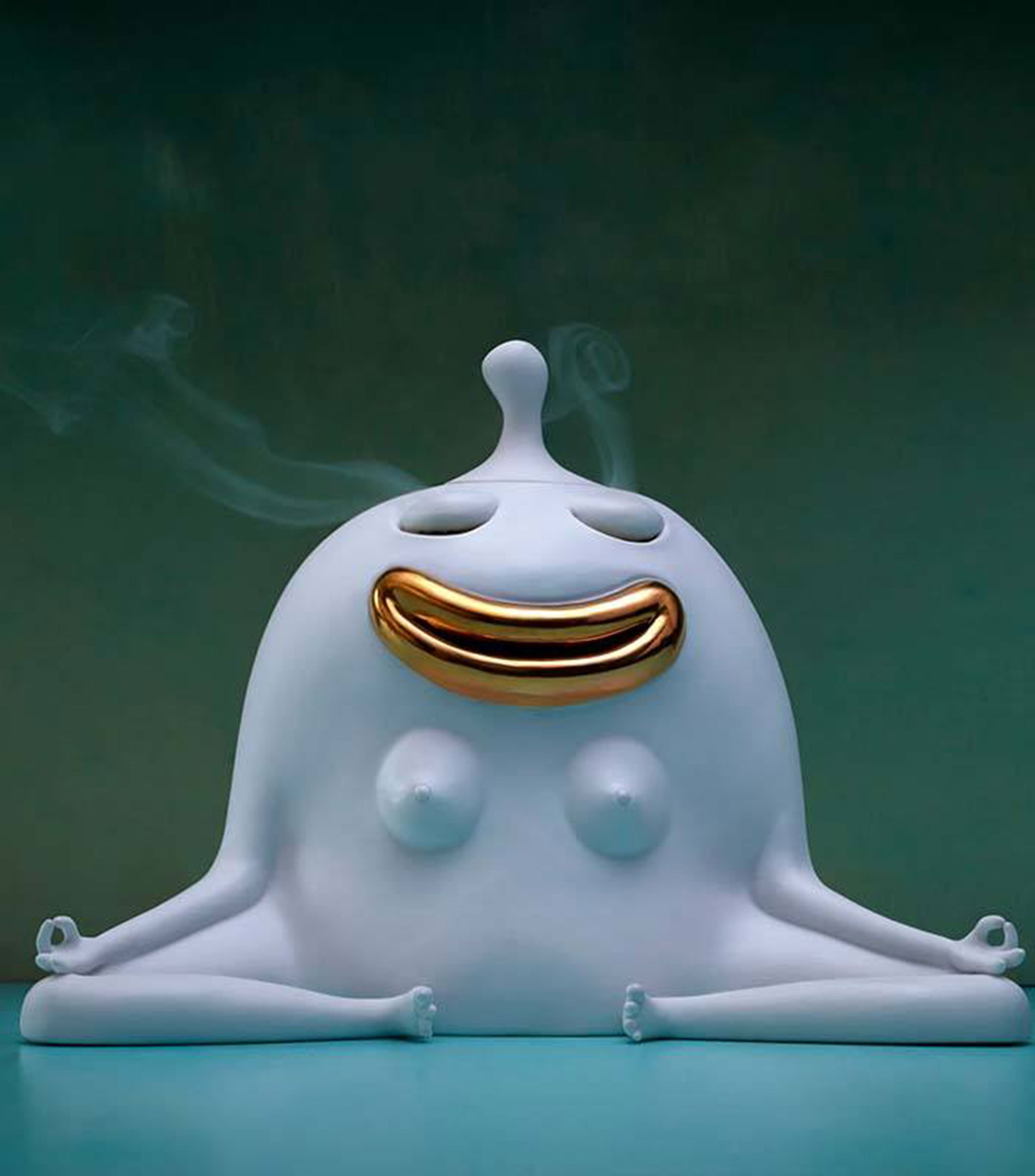 Quemador de Incienso Meditador en porcelana