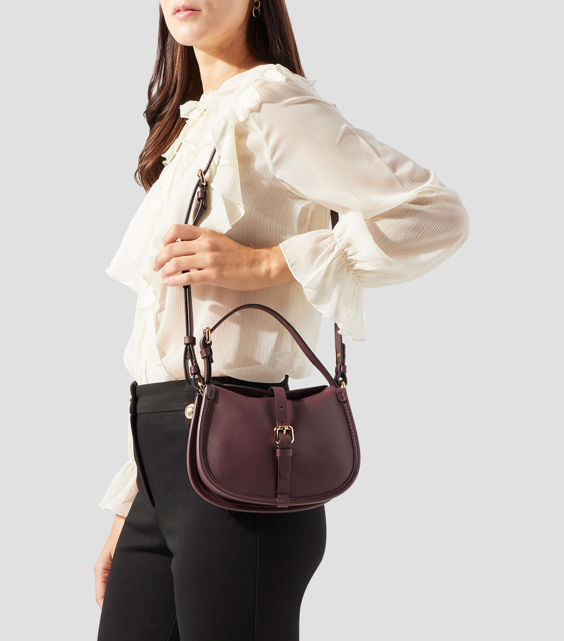 Bolsa Crossbody en piel vacuna Pony lisa Mujer