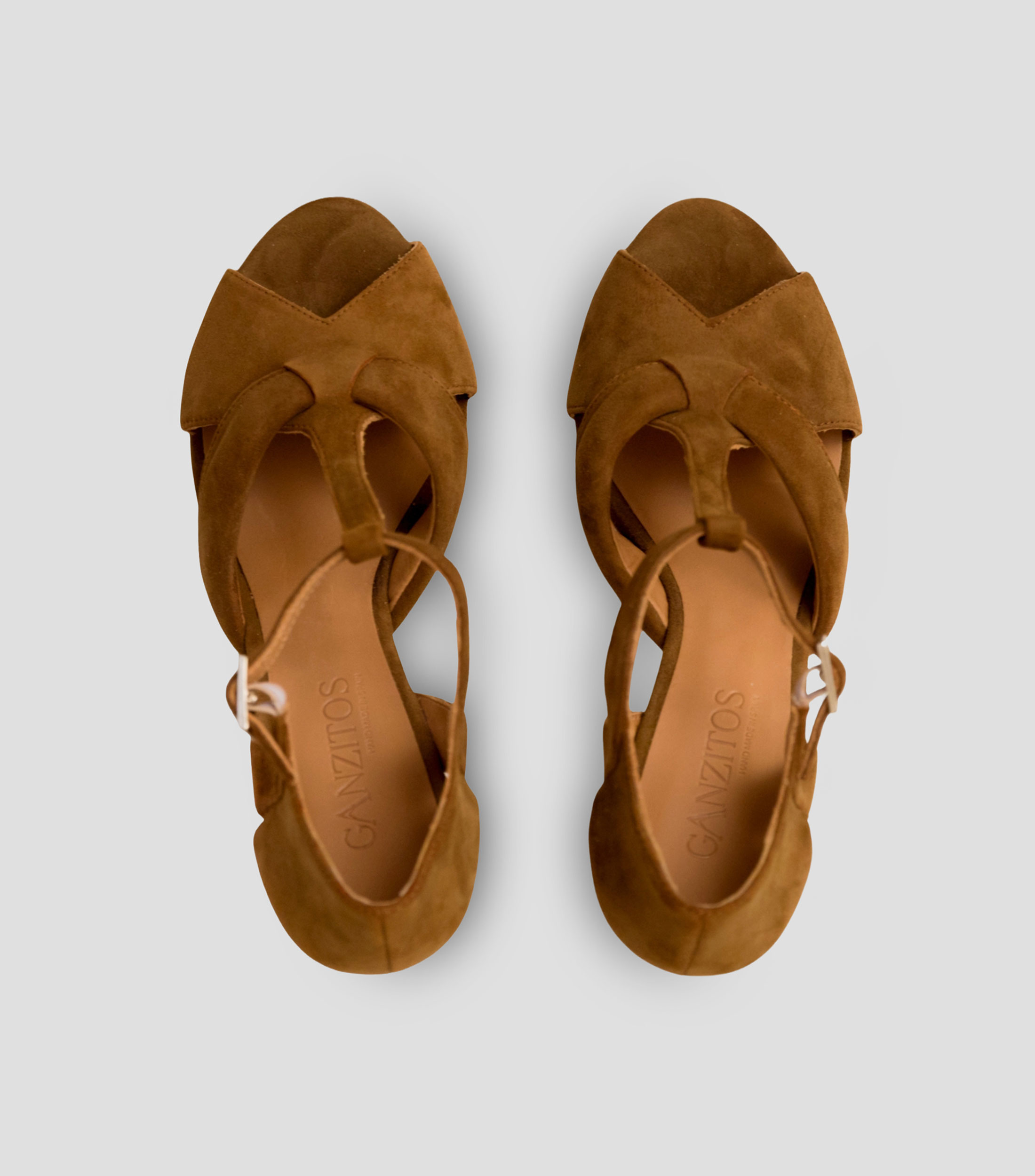 Sandalias con tacón medio delgado Candela Mujer