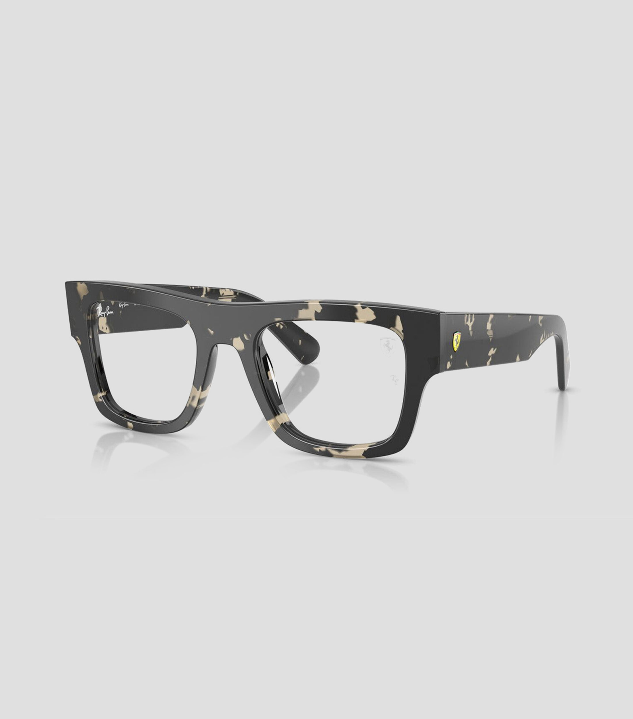 Lentes oftálmicos cuadrados gris jaspeado Unisex