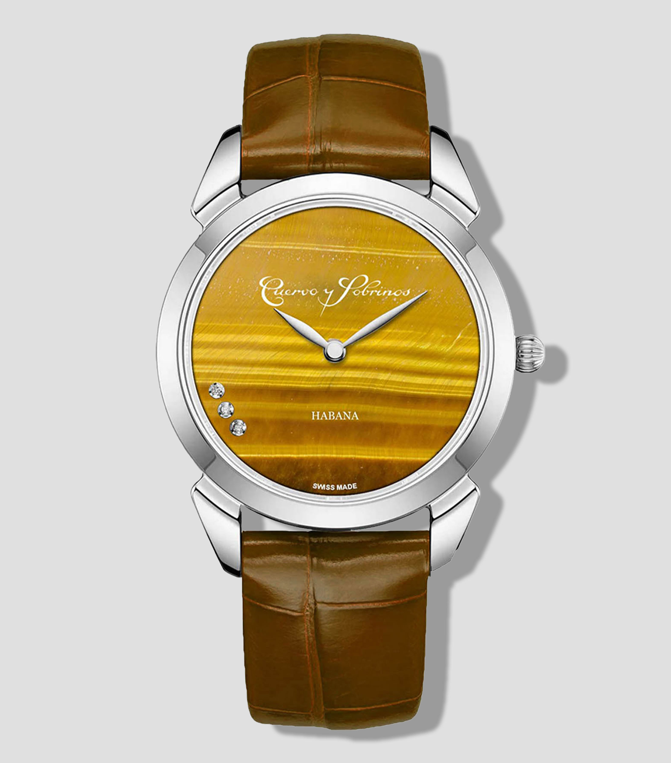 Reloj para Mujer Primera Dama casual plateado/café