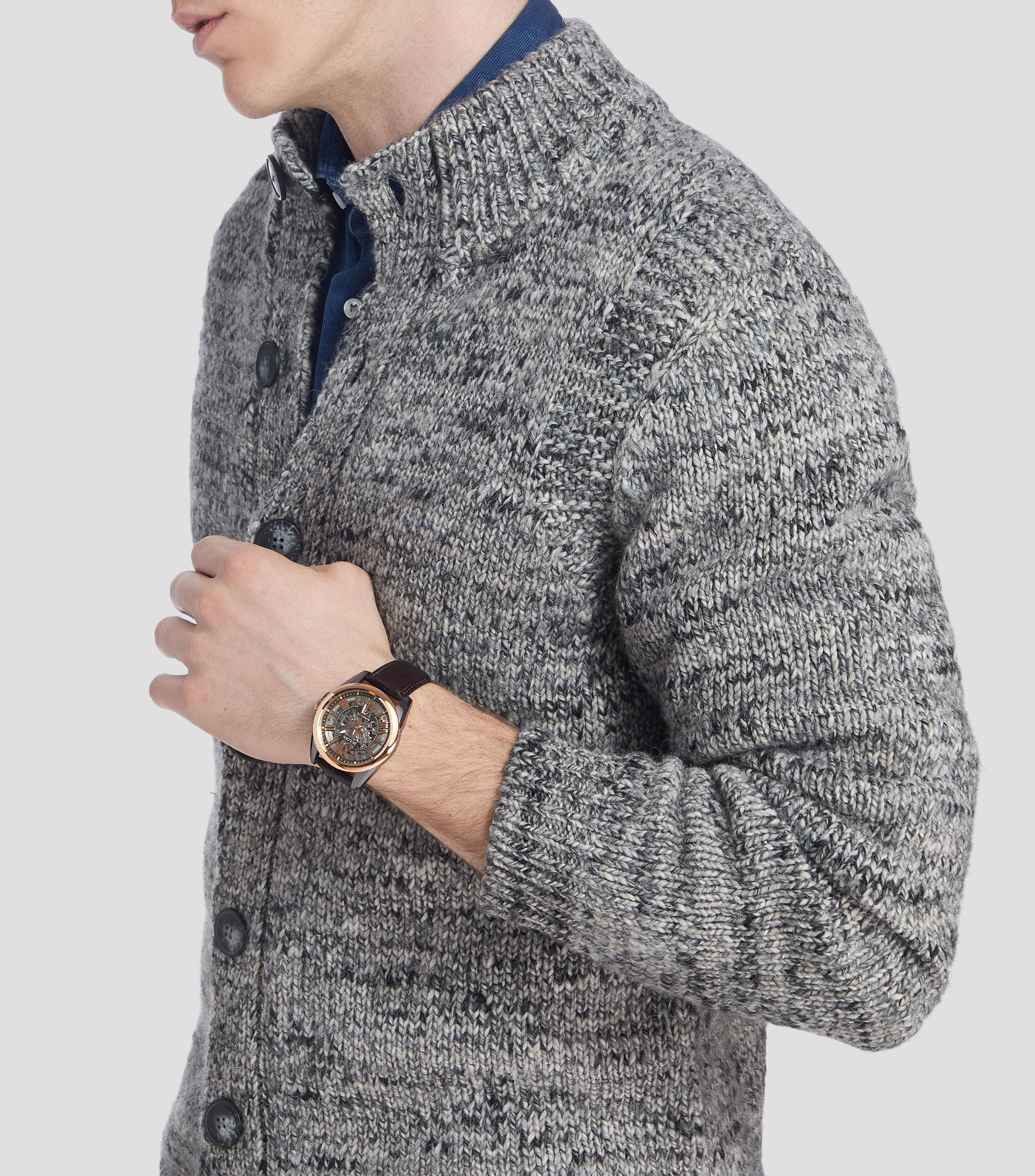 Reloj para Hombre Sutton Casual, Cafe, Oro rosa