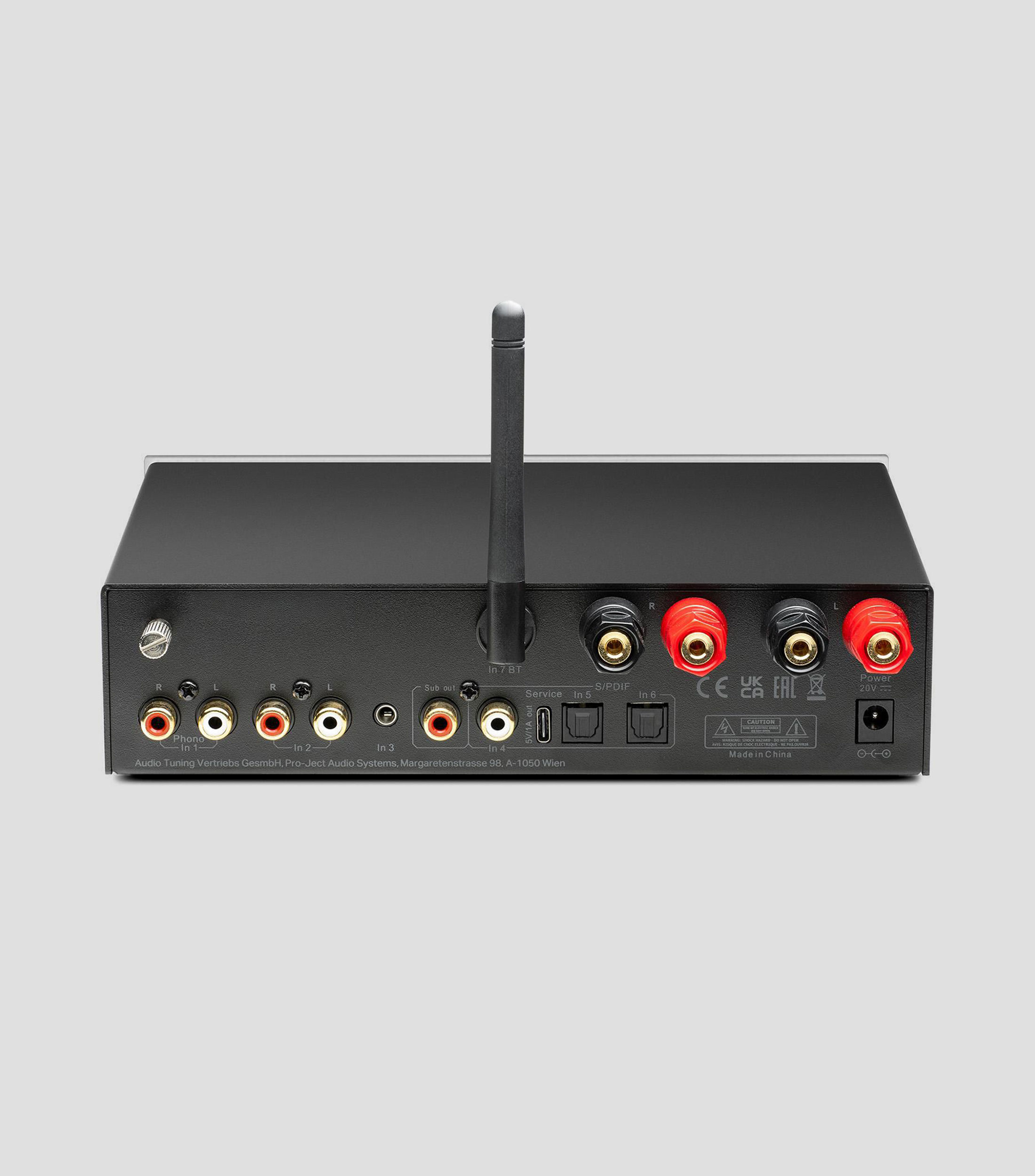 Amplificador integrado Estéreo Box E, Alámbrico e Inalámbrico, 40 W
