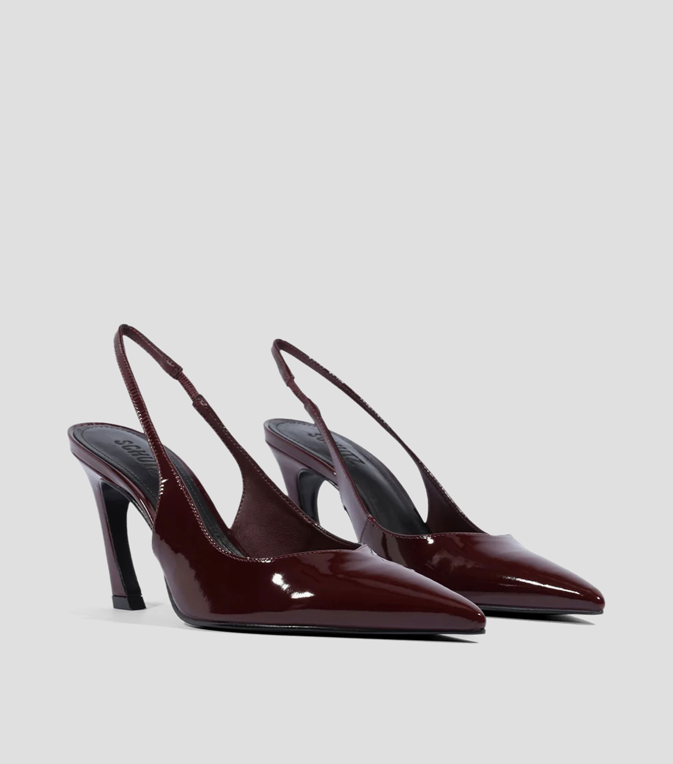 Zapatillas pump Verniz de tacón alto delgado en piel Mujer