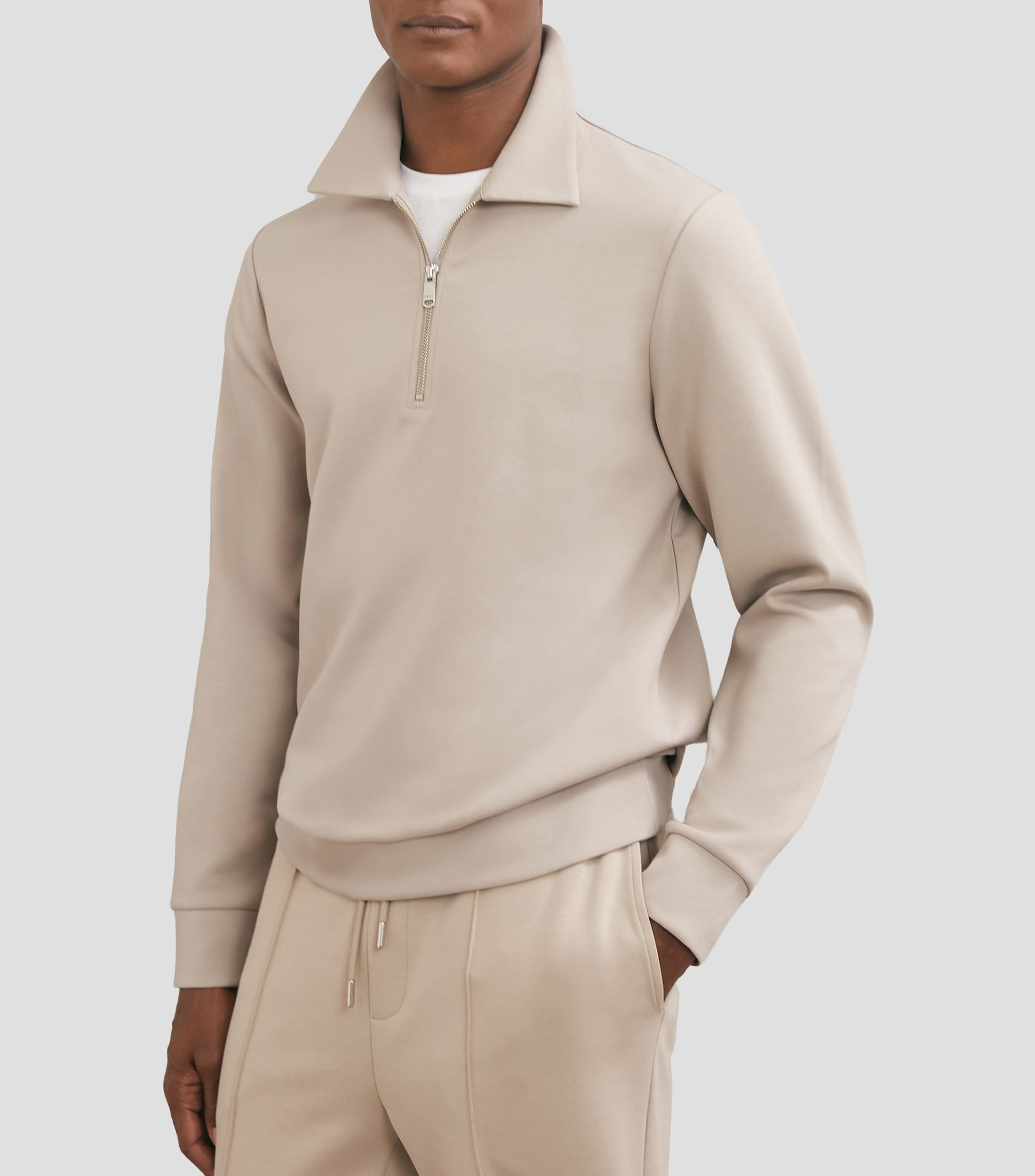 Suéter cuello alto liso Hombre