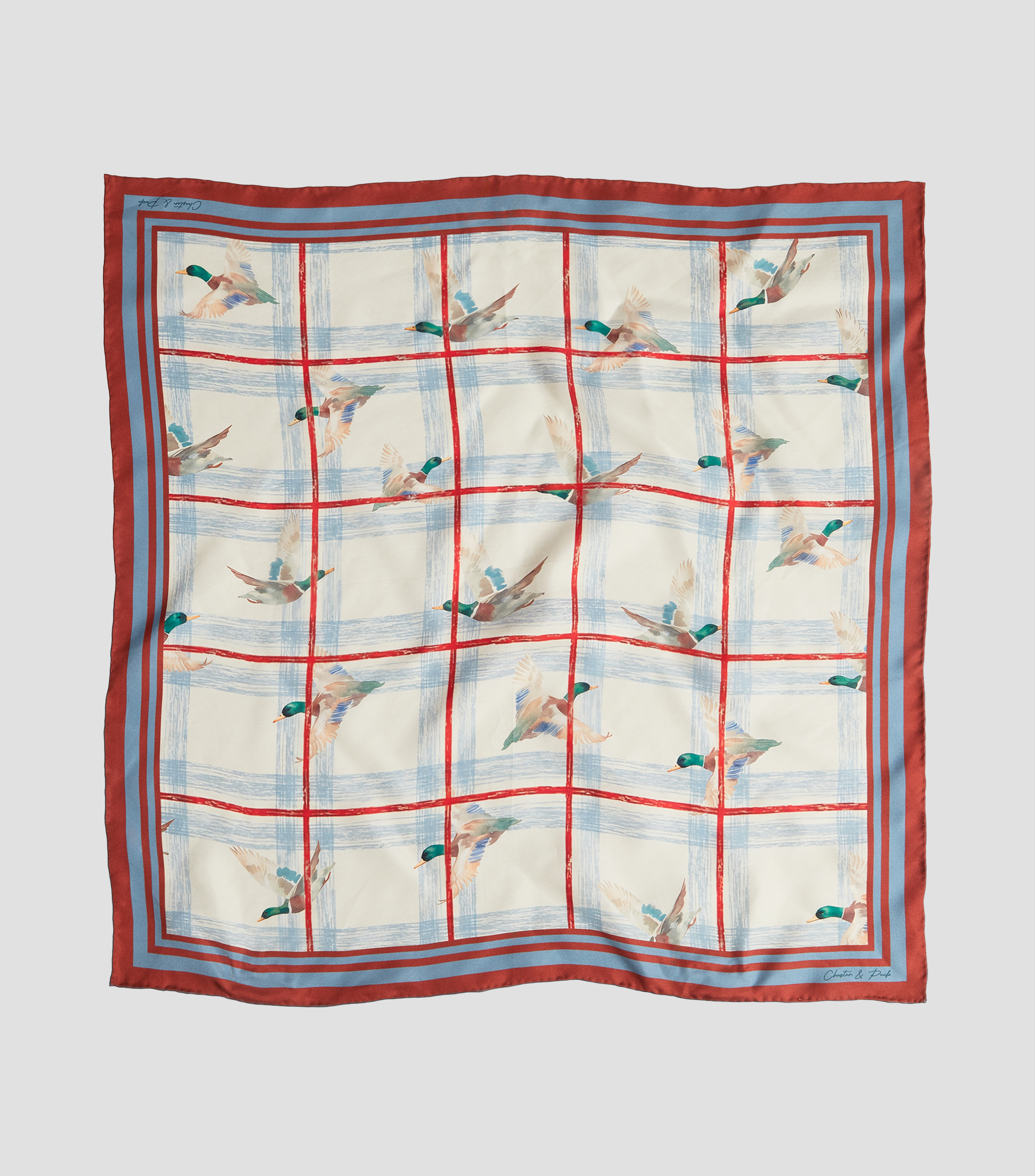 Bandana en seda estampada Mujer