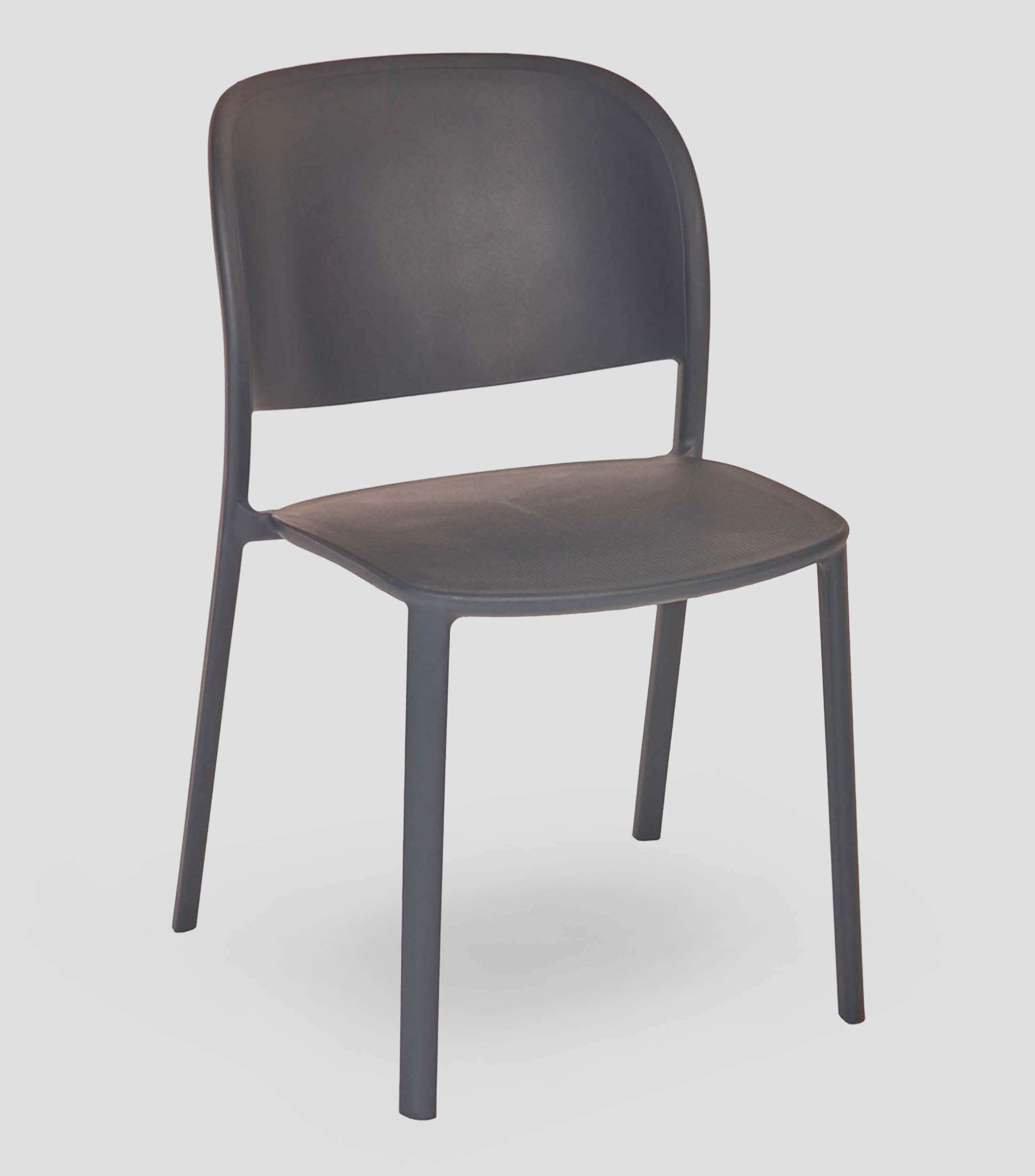Silla apilable Trena en polipropileno antracita