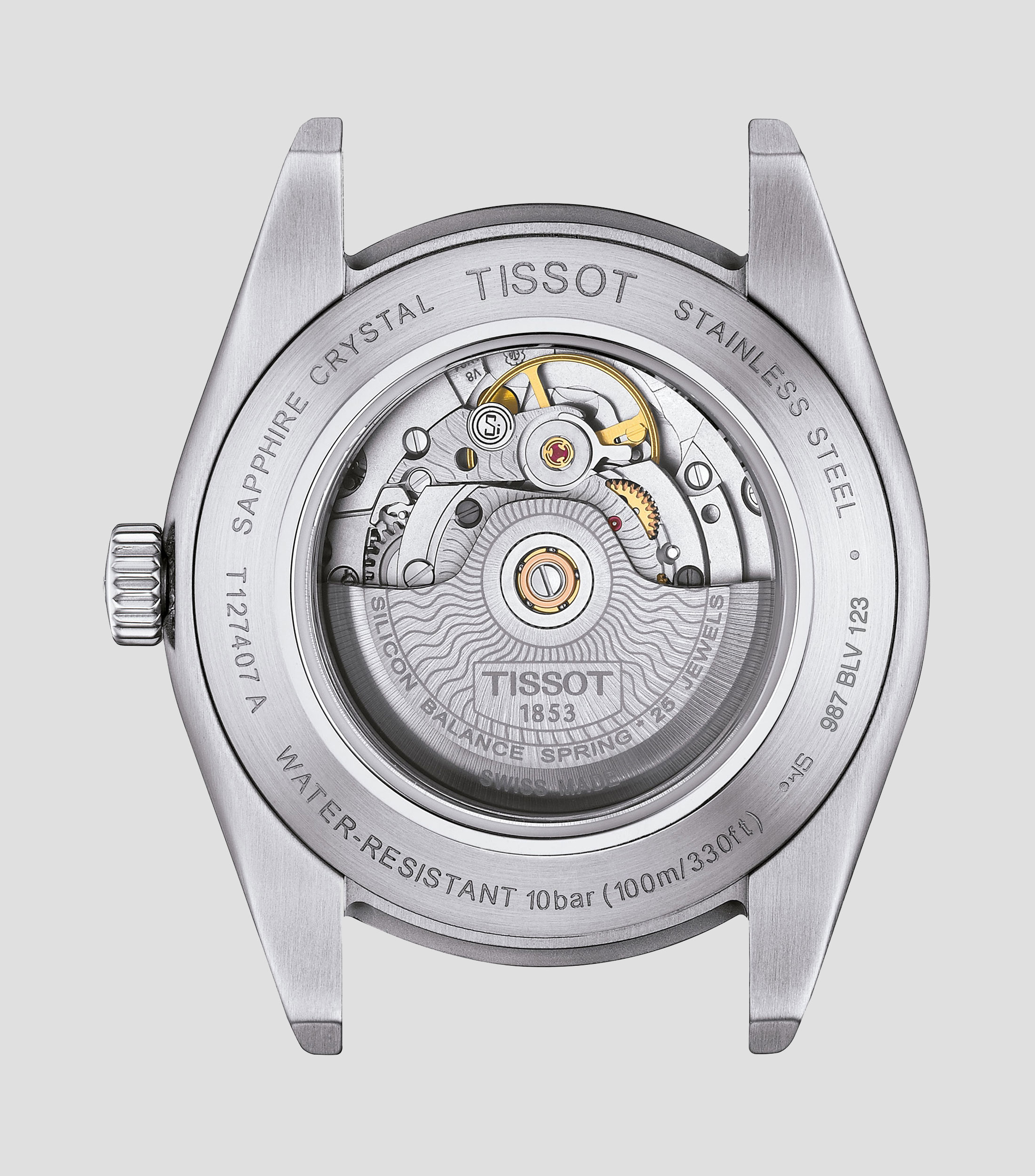 Reloj para hombre Gentleman Automatic Silicium de Vestir, Plateado