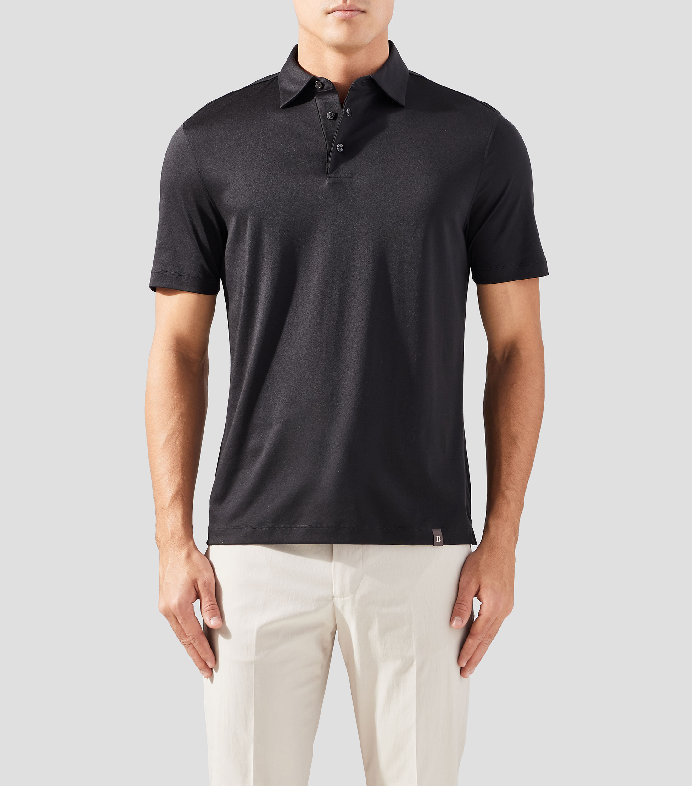 Playera polo manga corta lisa Hombre