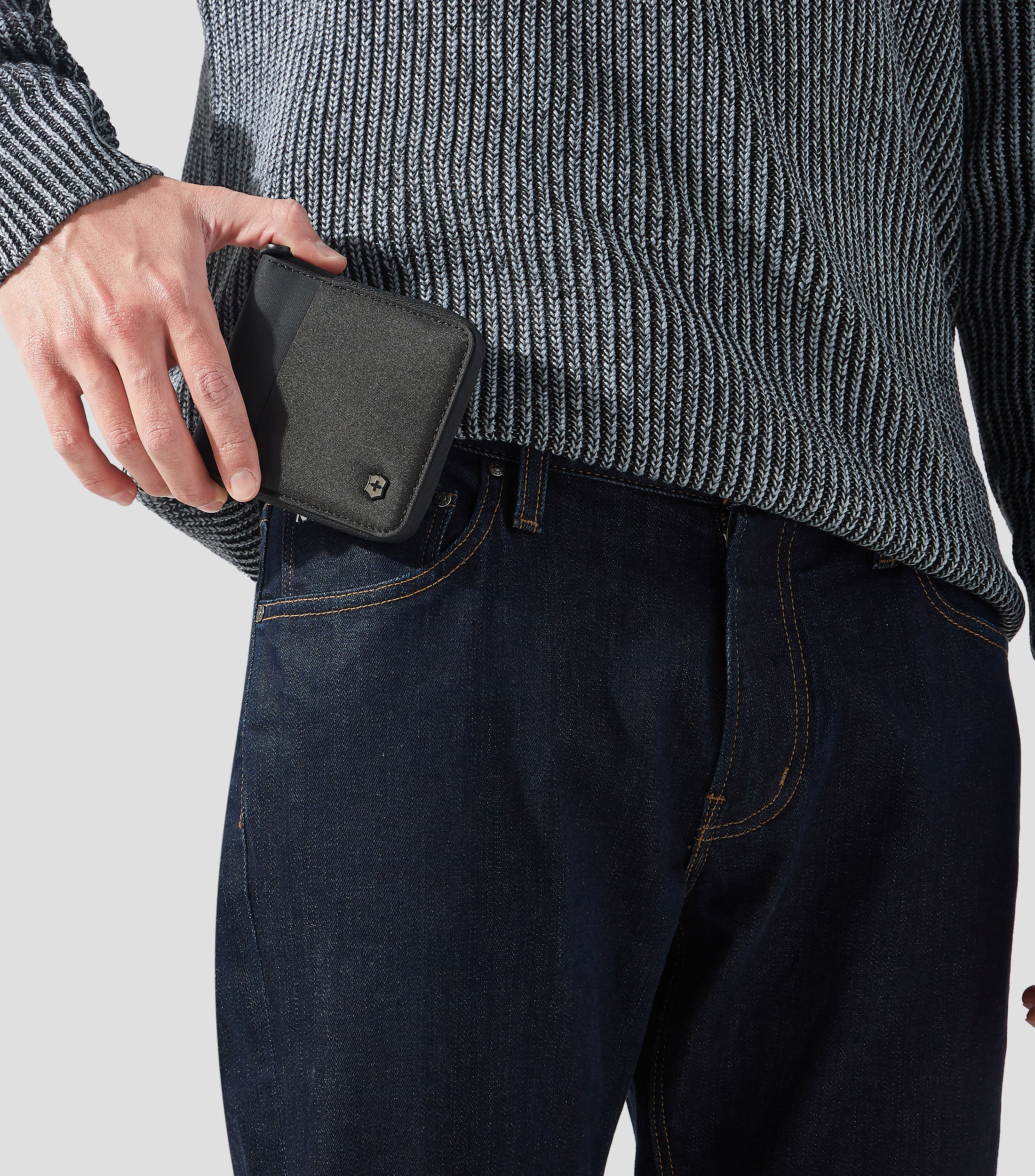 Cartera Bifold lisa Hombre