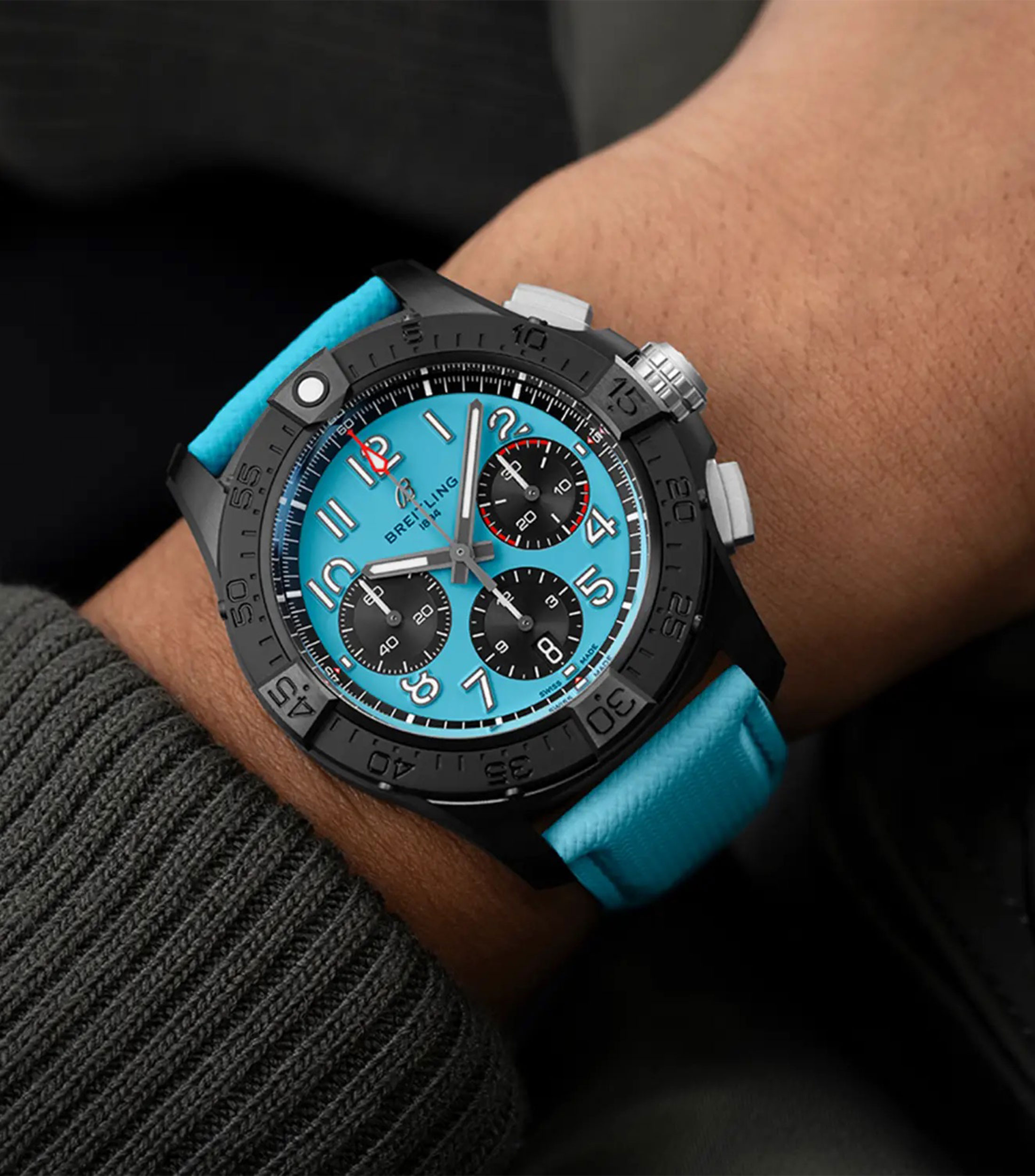 Reloj para hombre Avenger B01 Chronograph 42 Night Mission Casual Negro