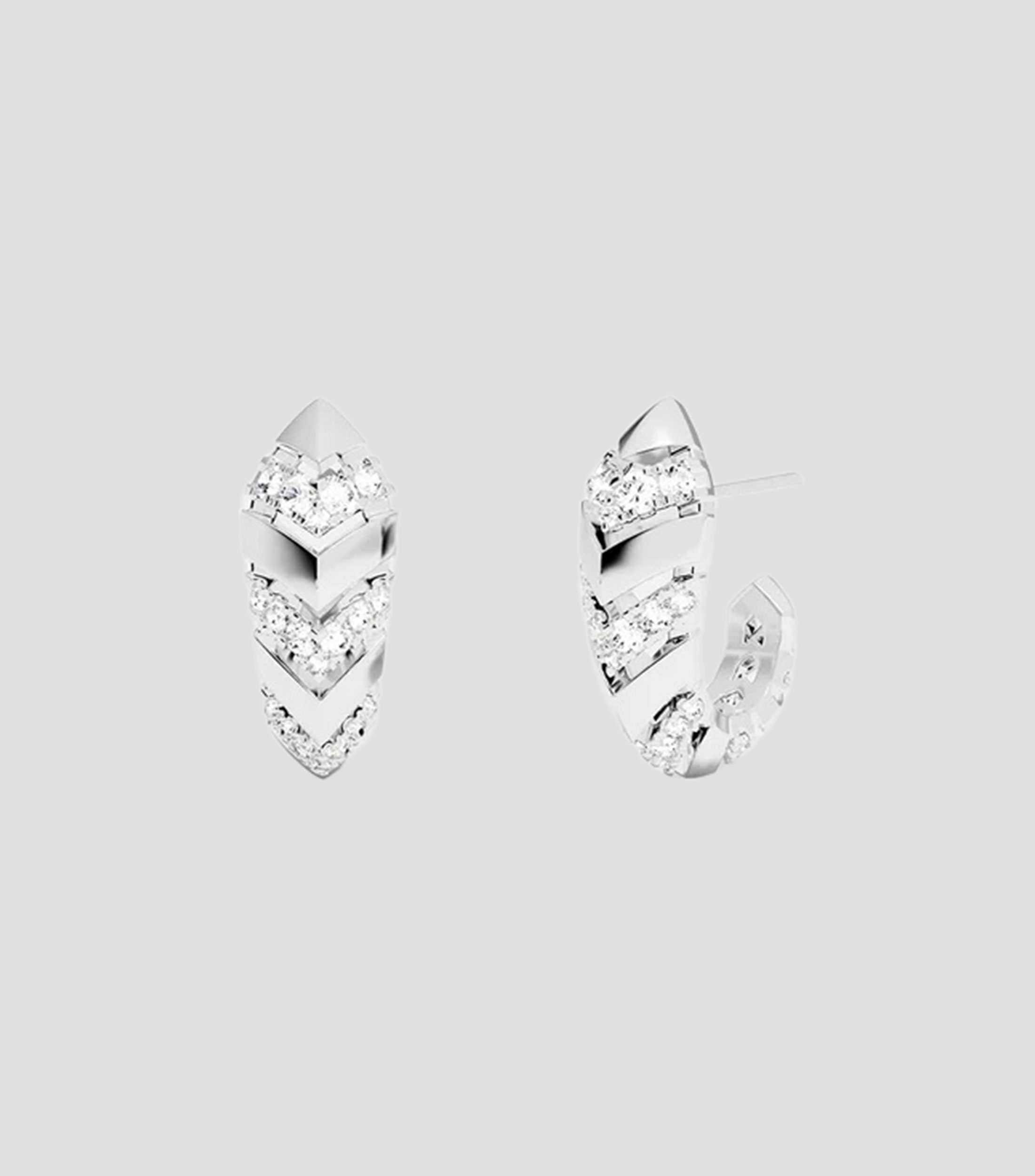 Aretes en plata .925 con circonitas Mujer