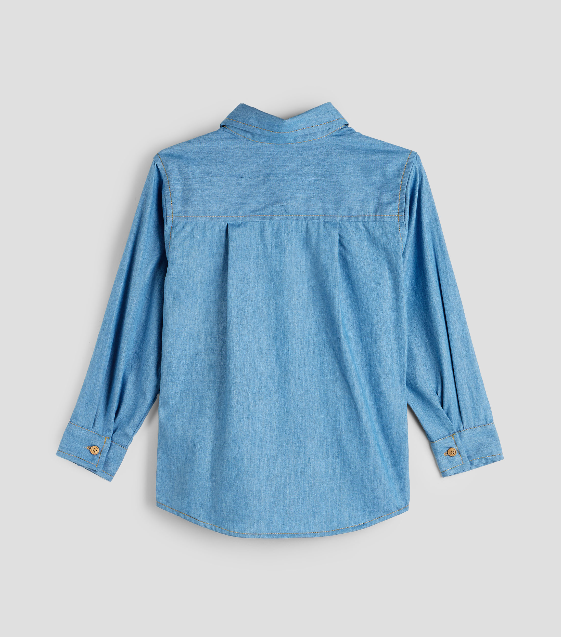Camisa lisa con manga larga Bebé