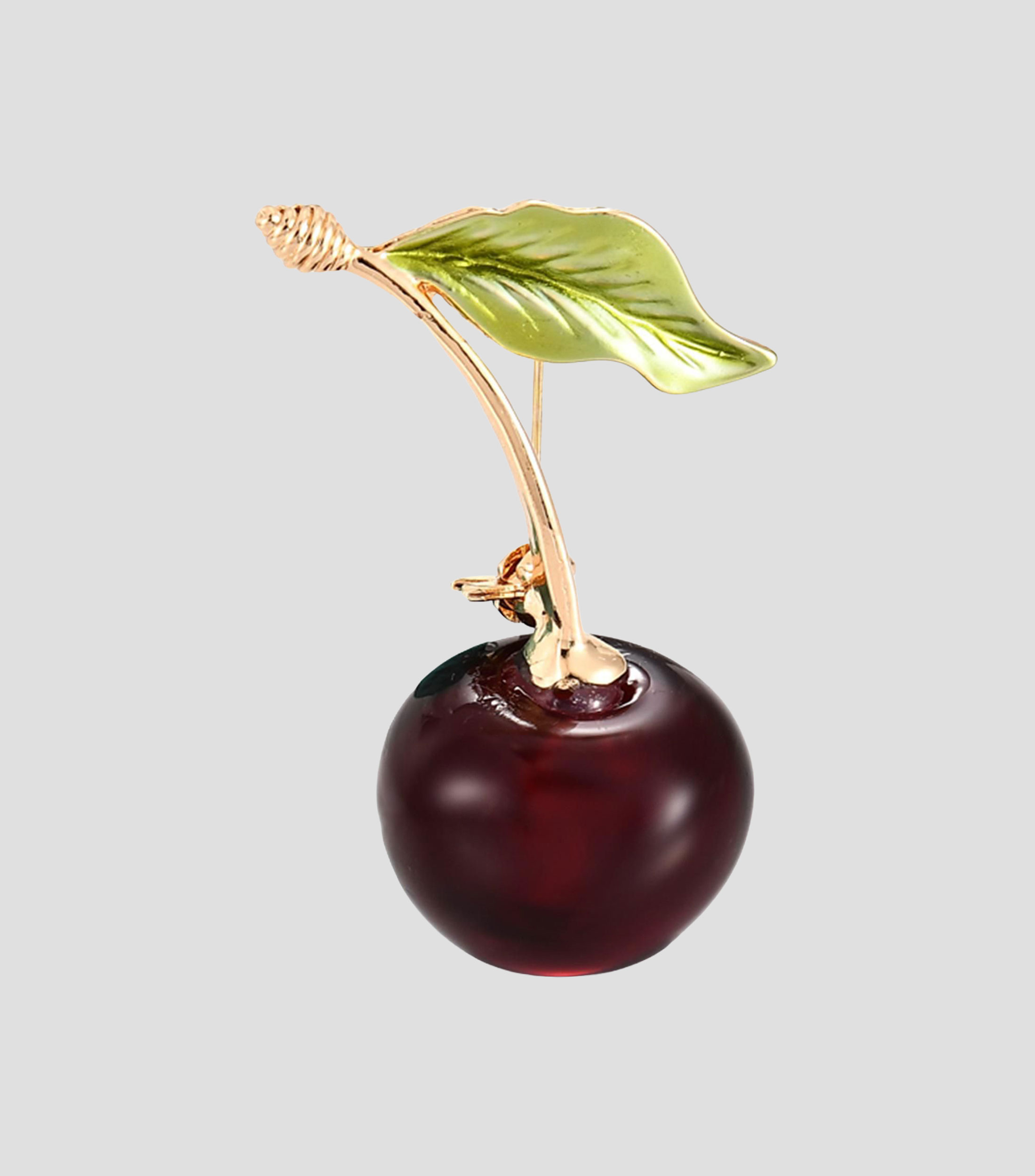 Prendedor cereza con hojas Mujer