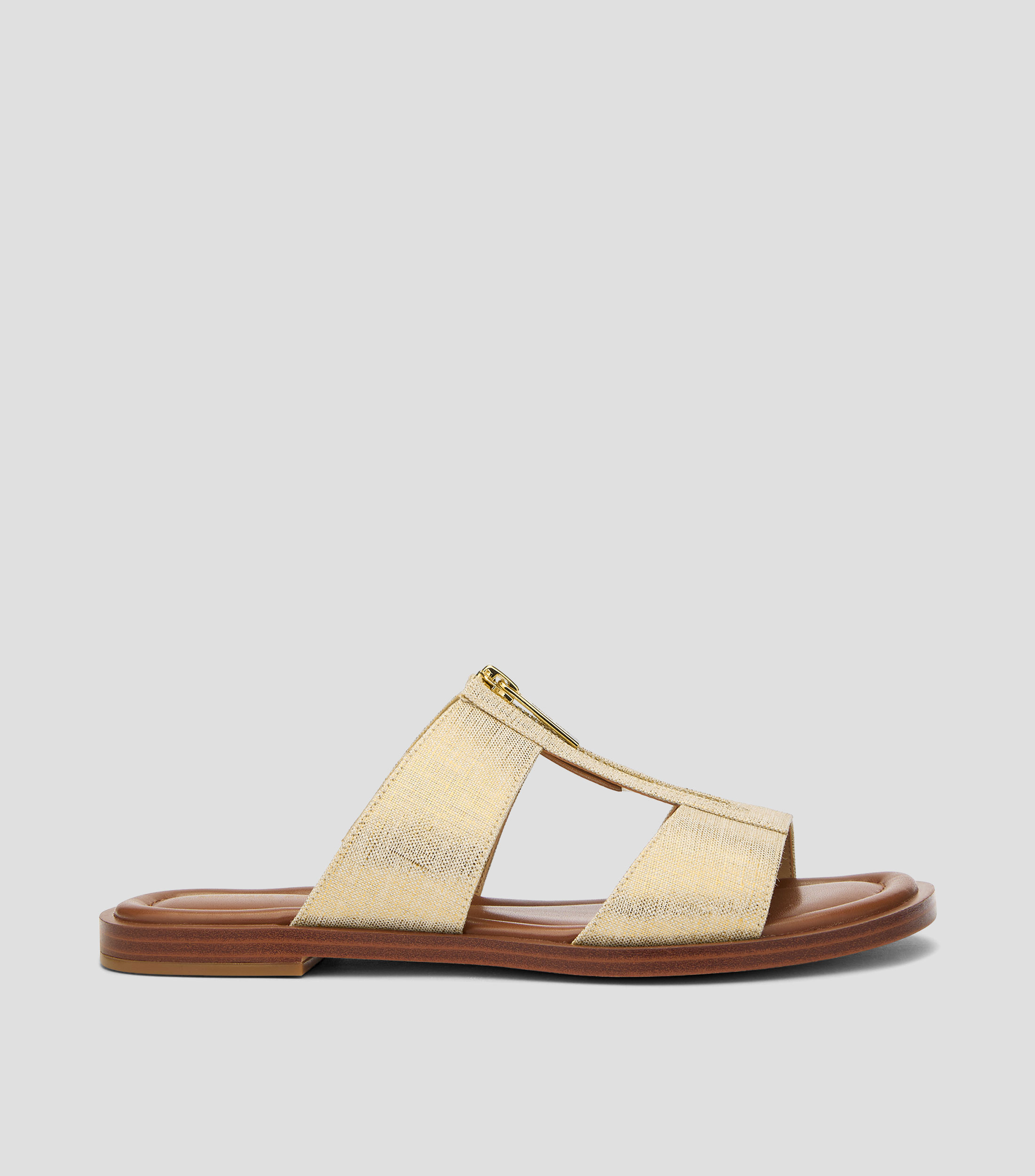 Sandalias planas en piel lisas Mujer
