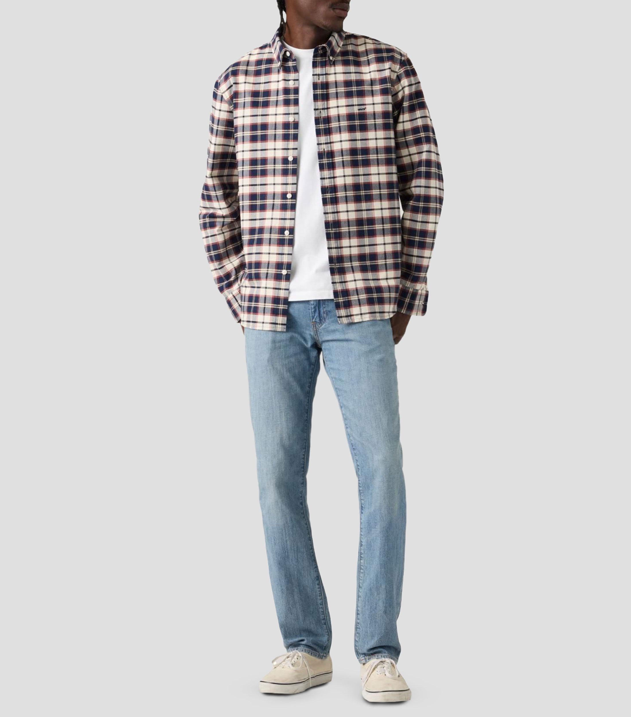 Jeans recto sólido Hombre