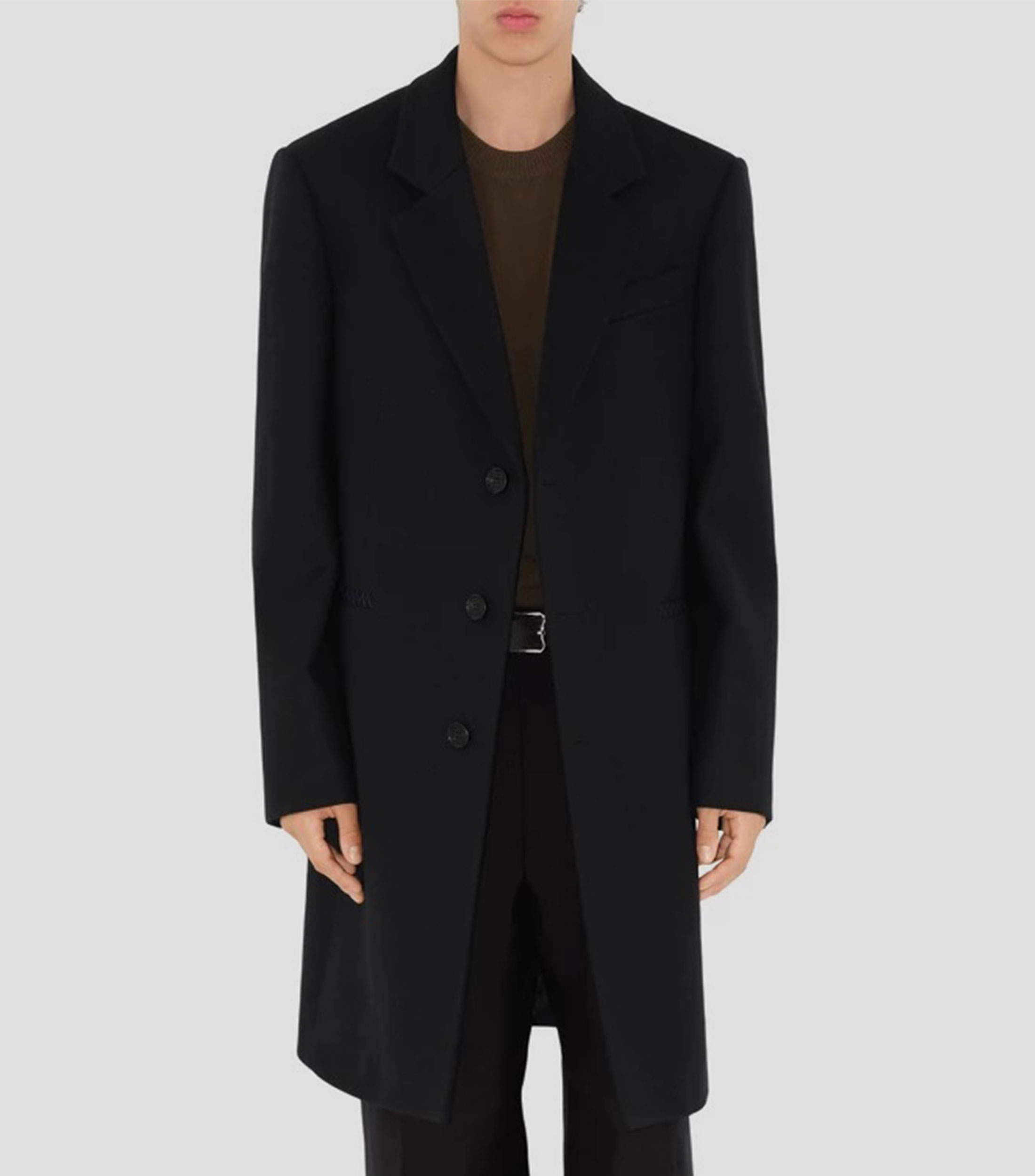 Abrigo Midi con Botonadura Hombre