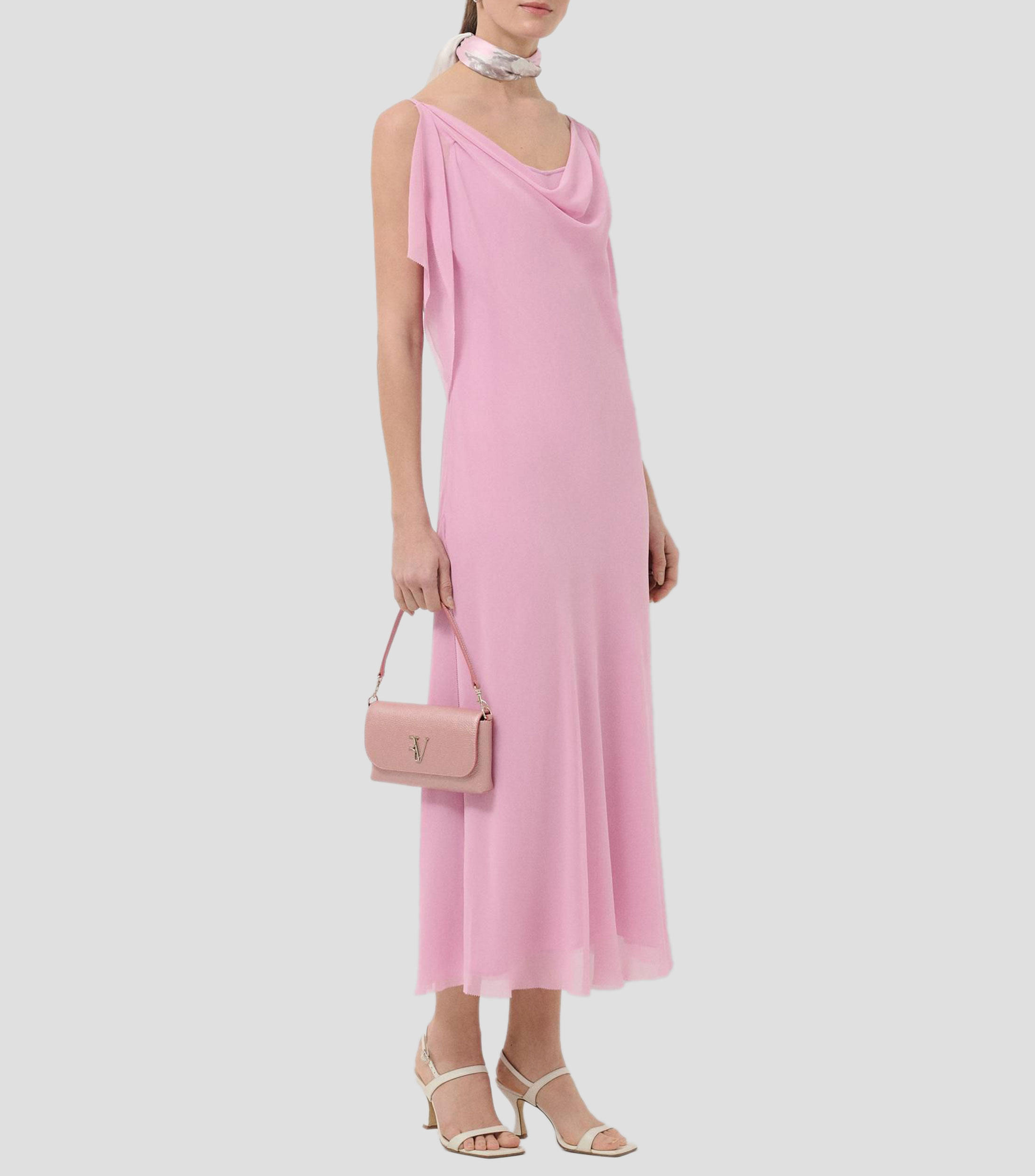 Vestido largo liso Mujer
