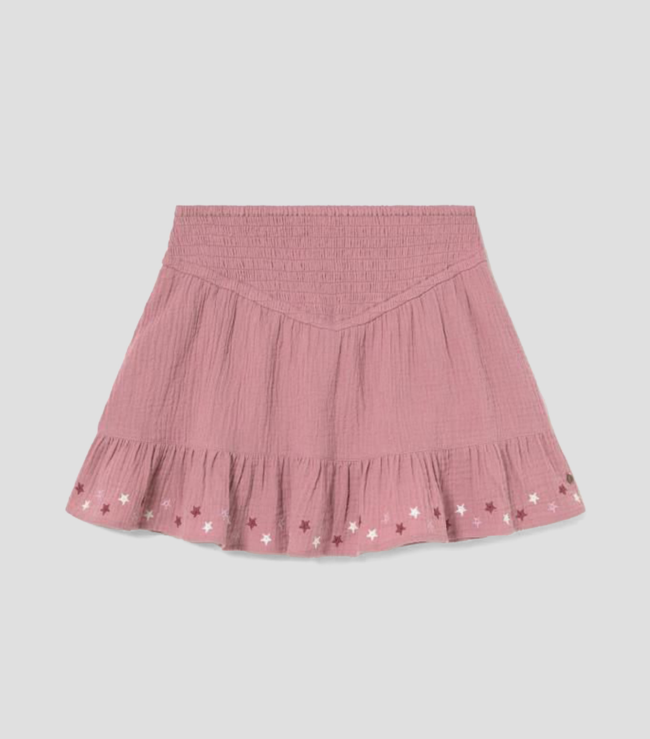 Falda mini de corte A con microdiseños Mujer