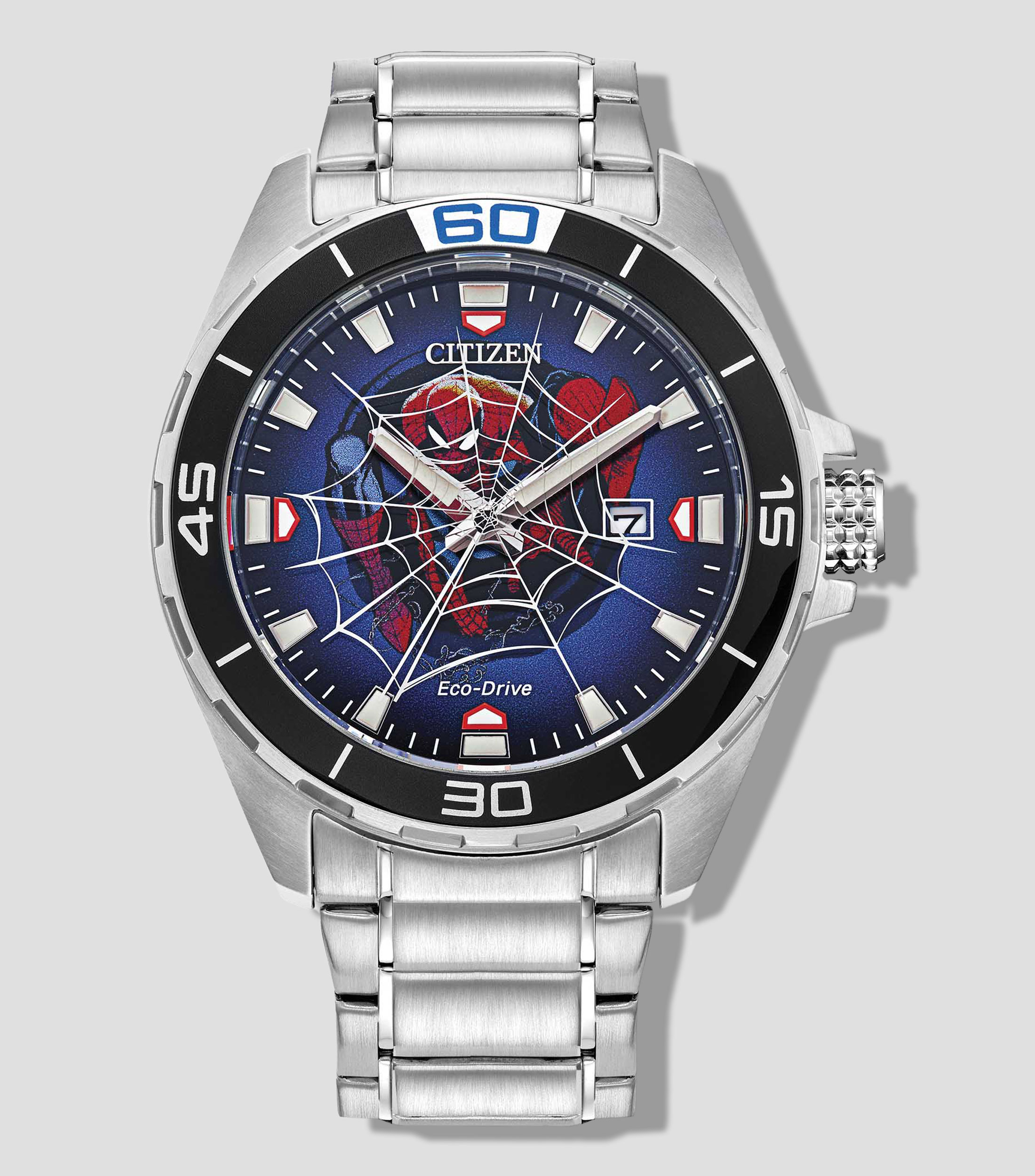 Reloj para Hombre Marvel Casual Plateado, Negro