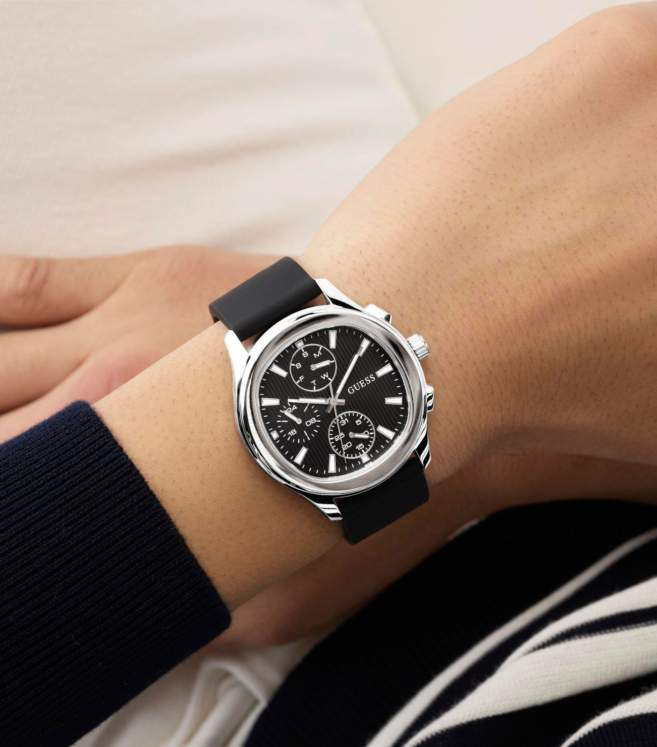 Reloj par Hombre Palmer casual plateado/negro