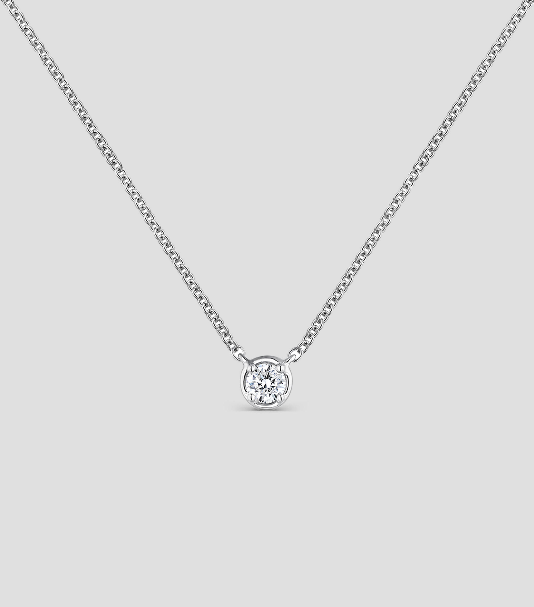 Collar en oro blanco de 18 kilates con diamantes Grace Mujer