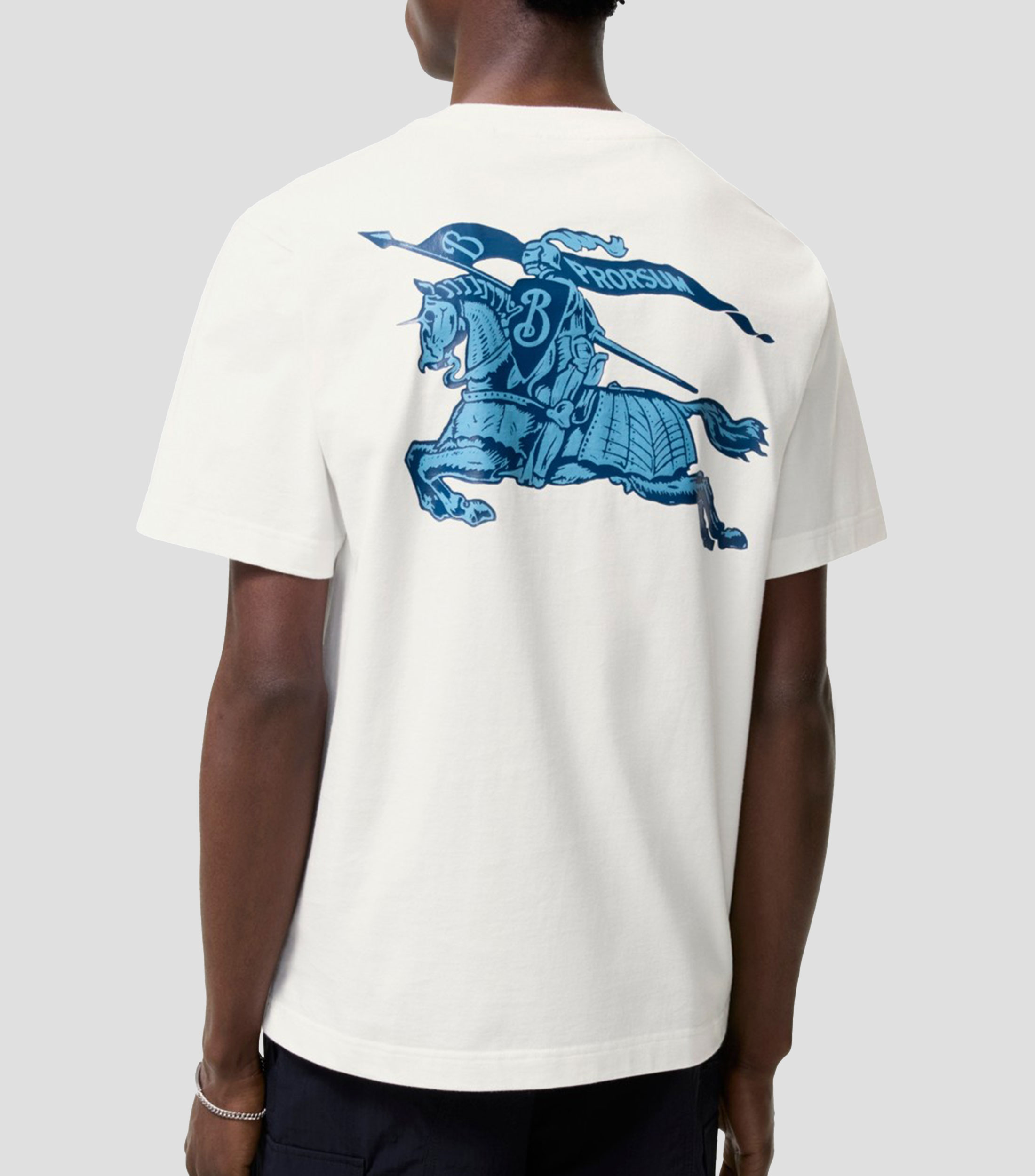 Playera cuello redondo manga corta estampada Hombre