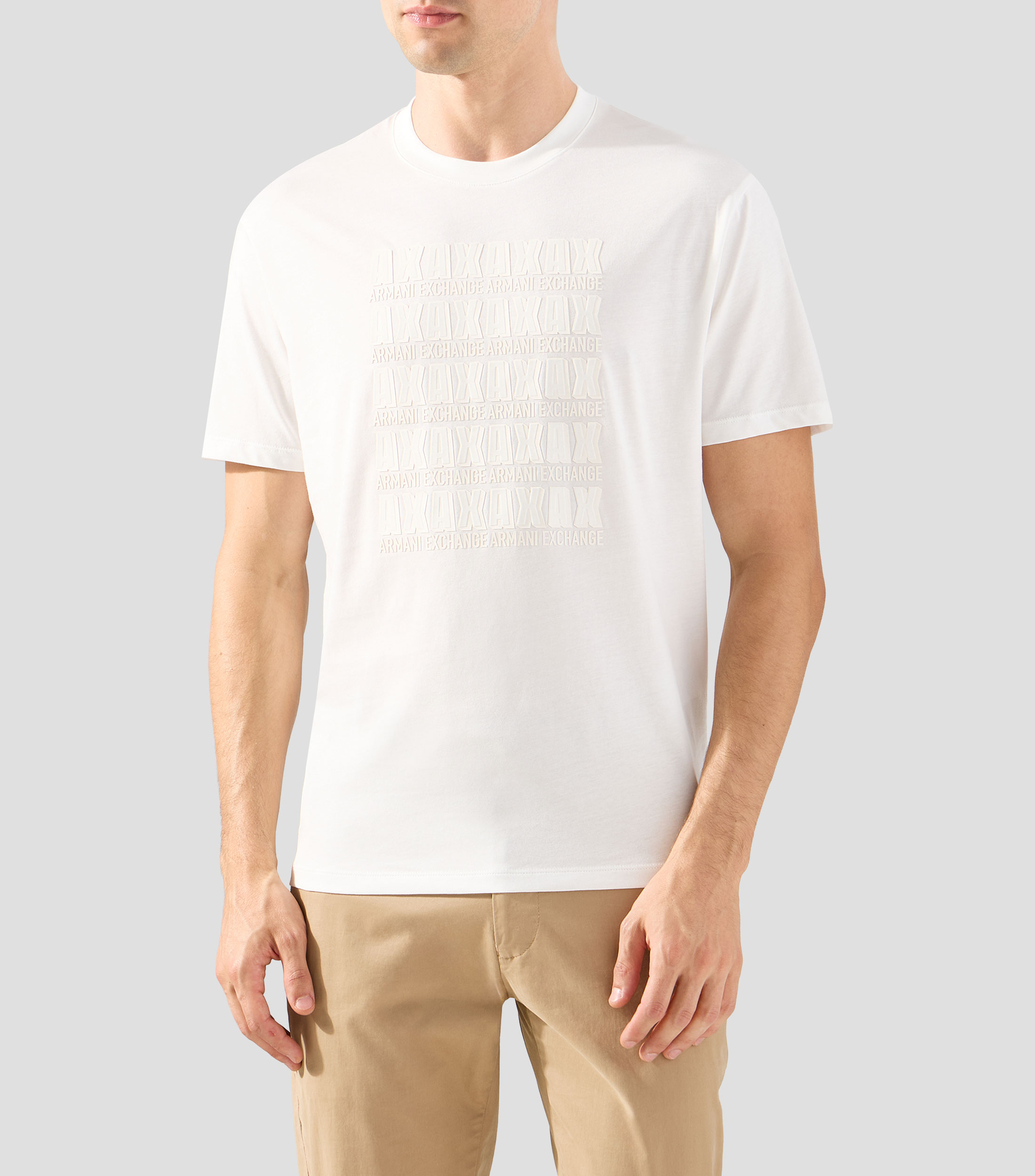 Playera cuello redondo manga corta estampada Hombre