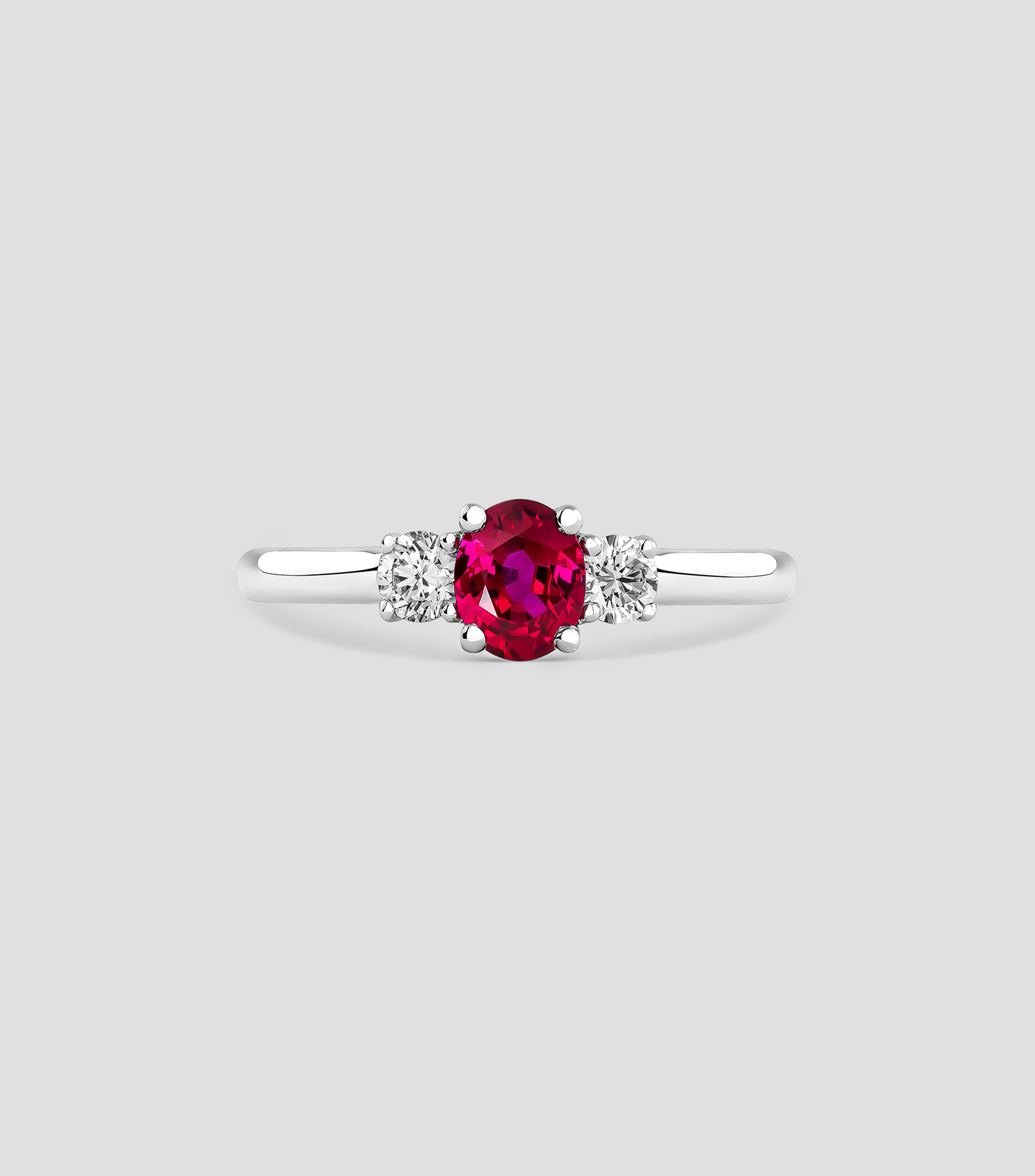 Anillo en Oro blanco 18 Kts Talla 13 Mujer