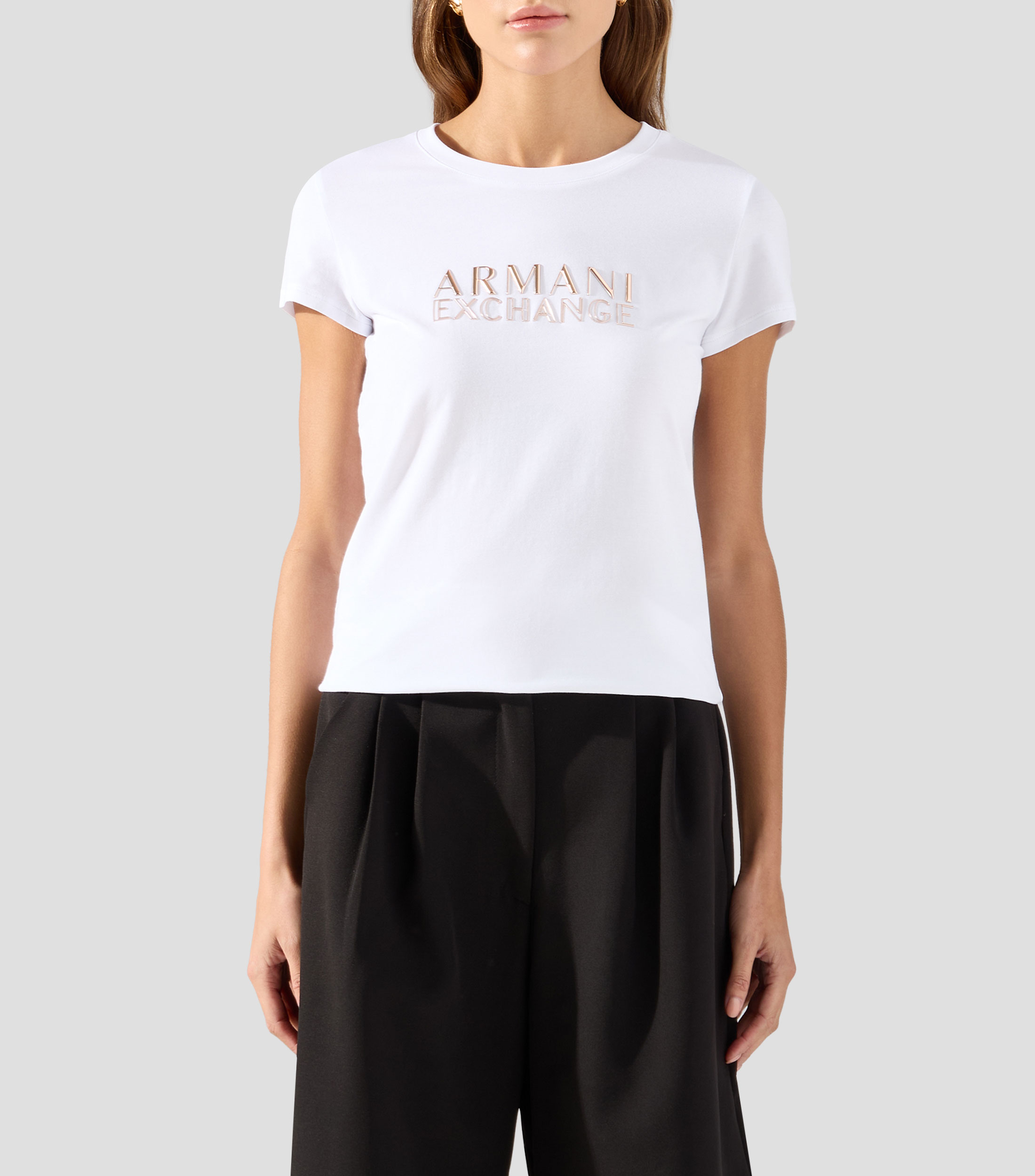 Playera cuello redondo manga corta estampada Mujer
