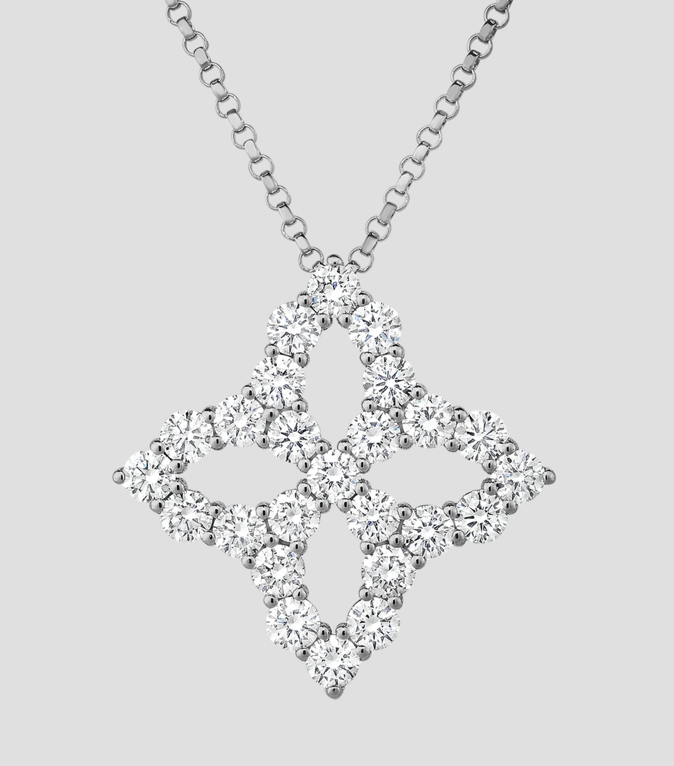 Dije Flor en Oro 18 Kilates con Diamantes Mujer