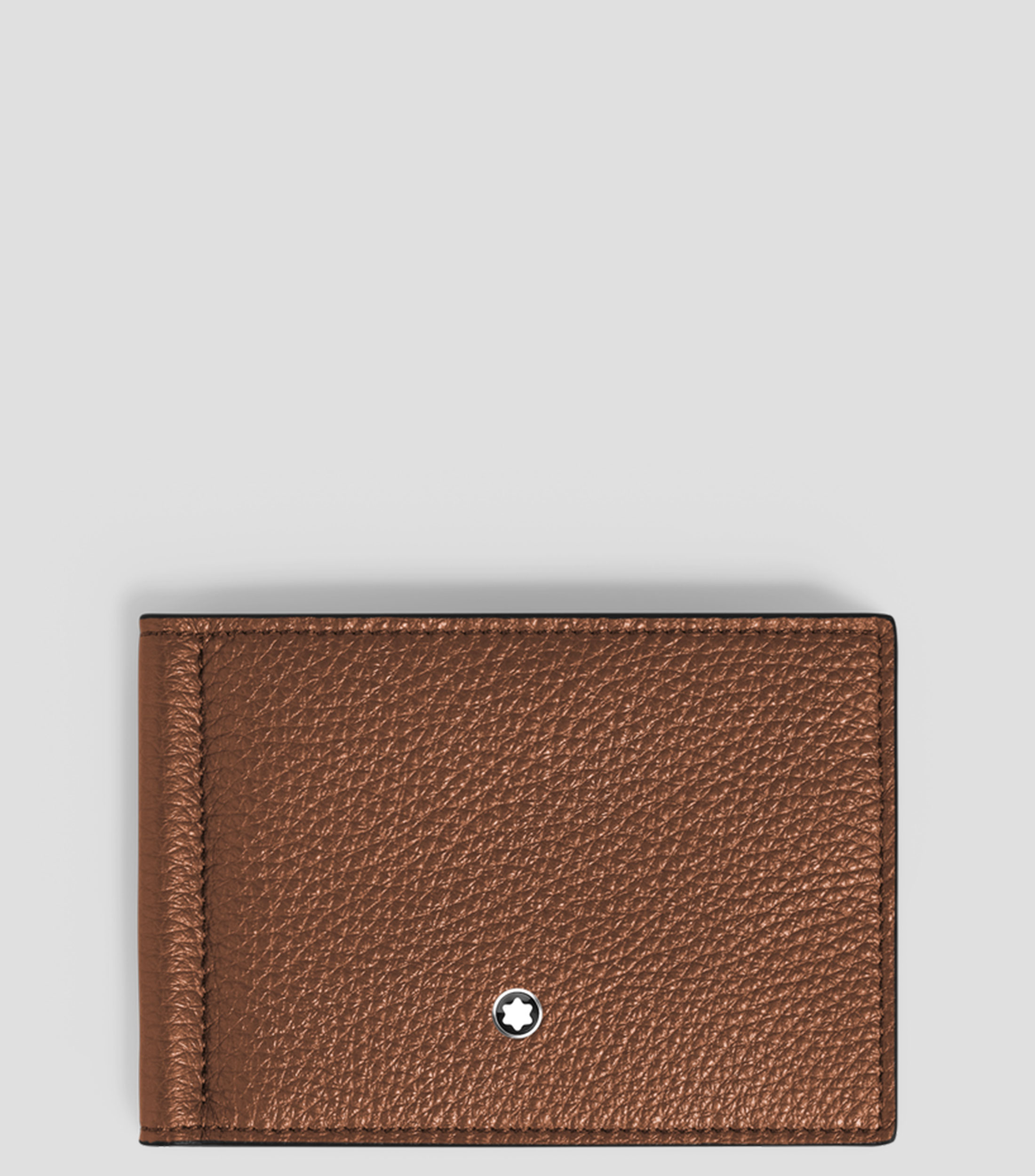 Cartera para 6 tarjetas con pinza para billetes de piel grain Hombre