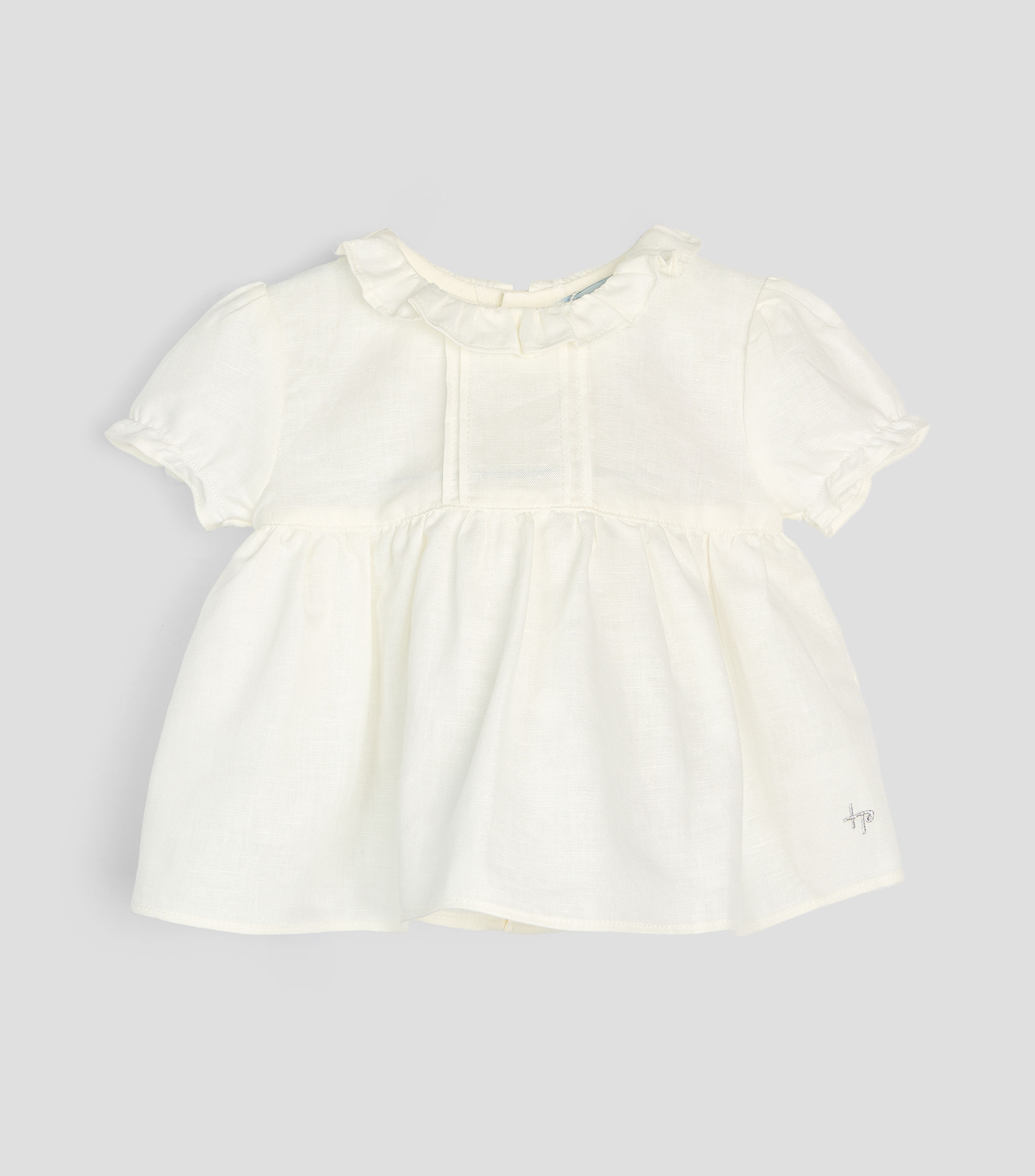 Camisa lisa manga corta Bebé