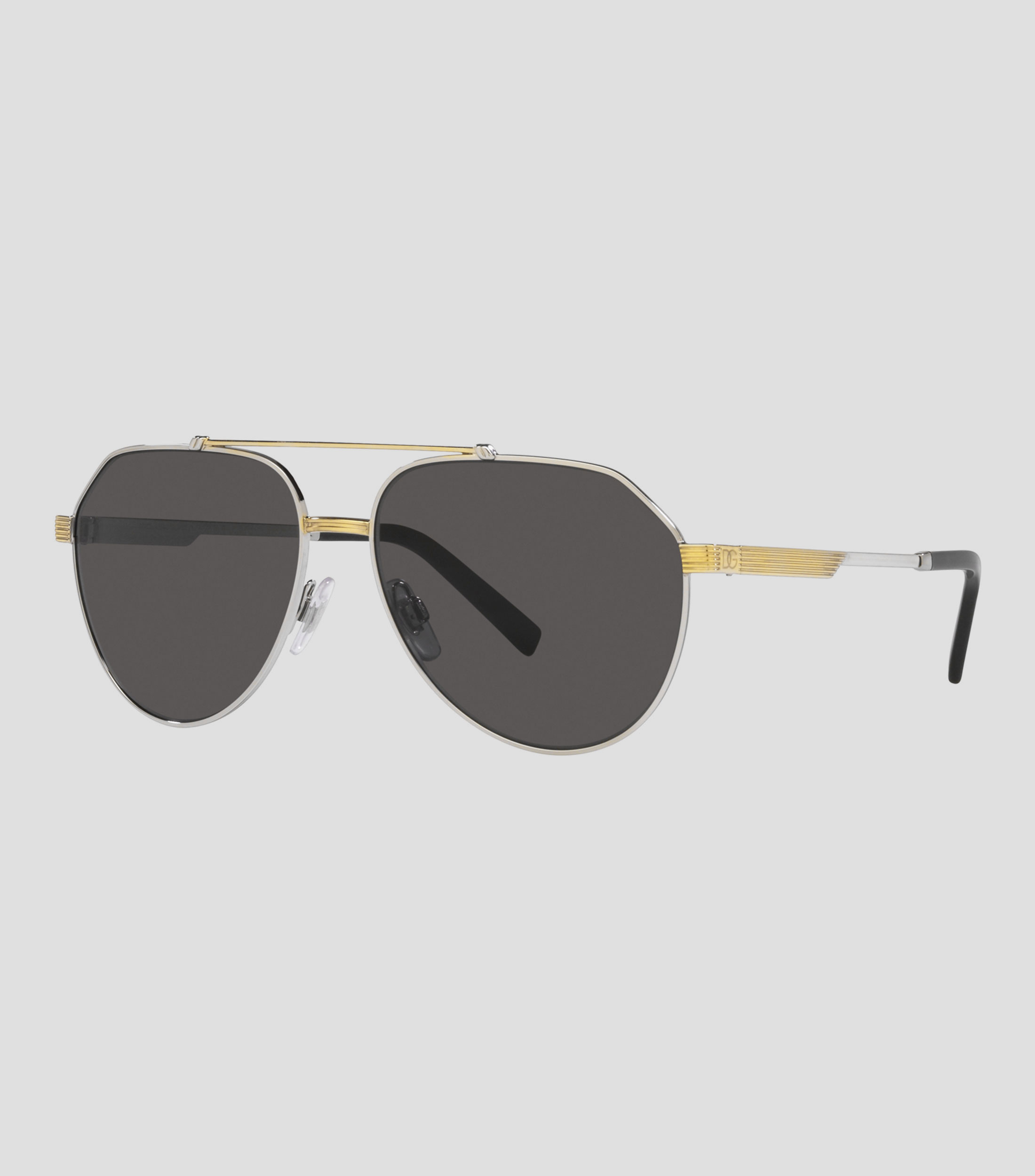 Lentes de sol aviadores acero Hombre