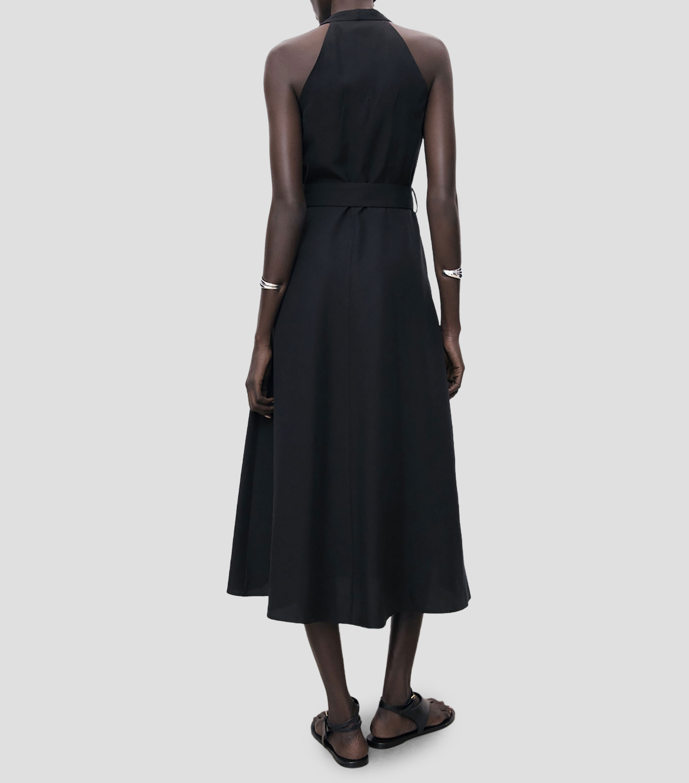 Vestido Midi liso Mujer