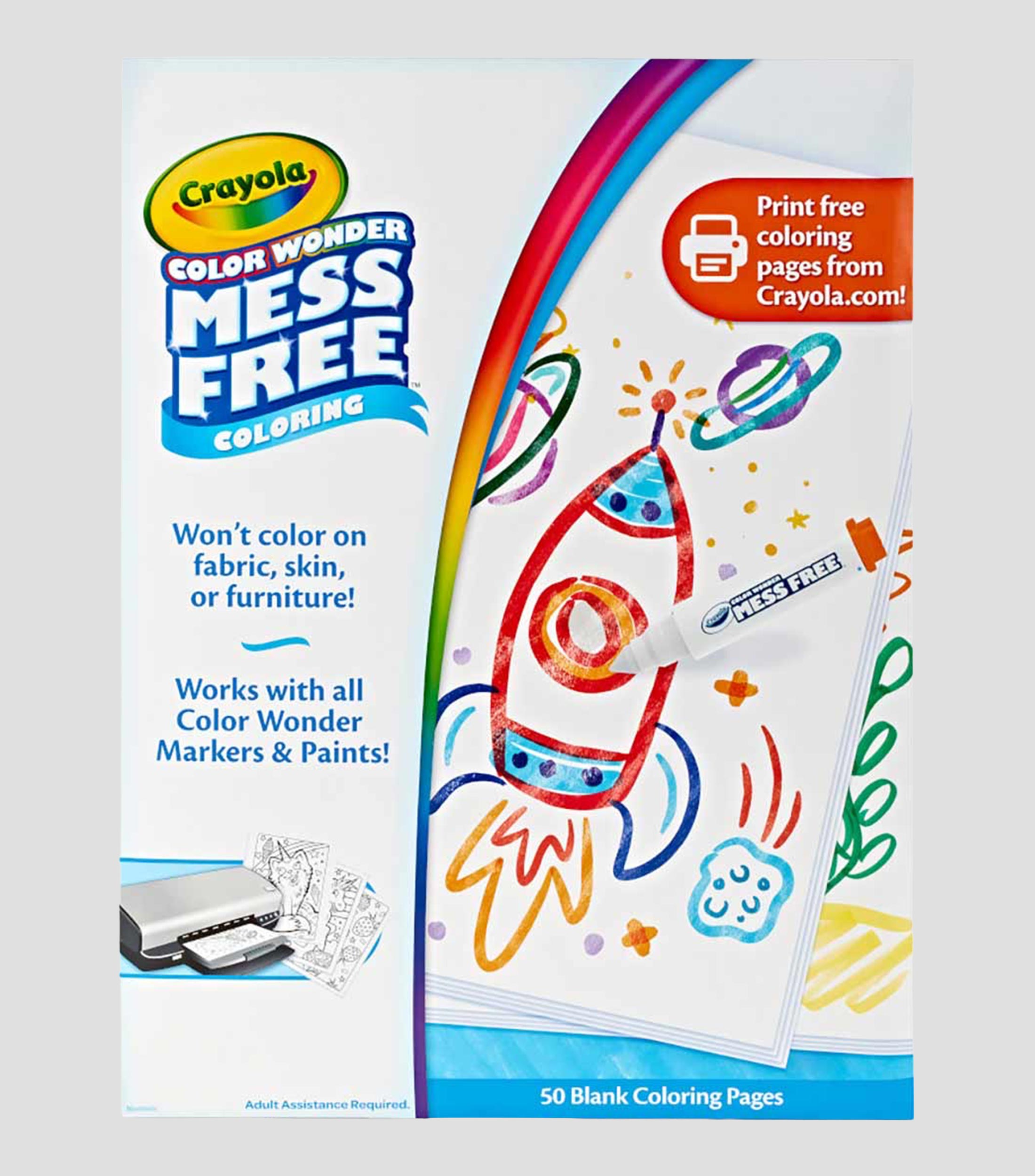 Set de Hojas en Blanco Color Wonder Mess Free 50 Piezas
