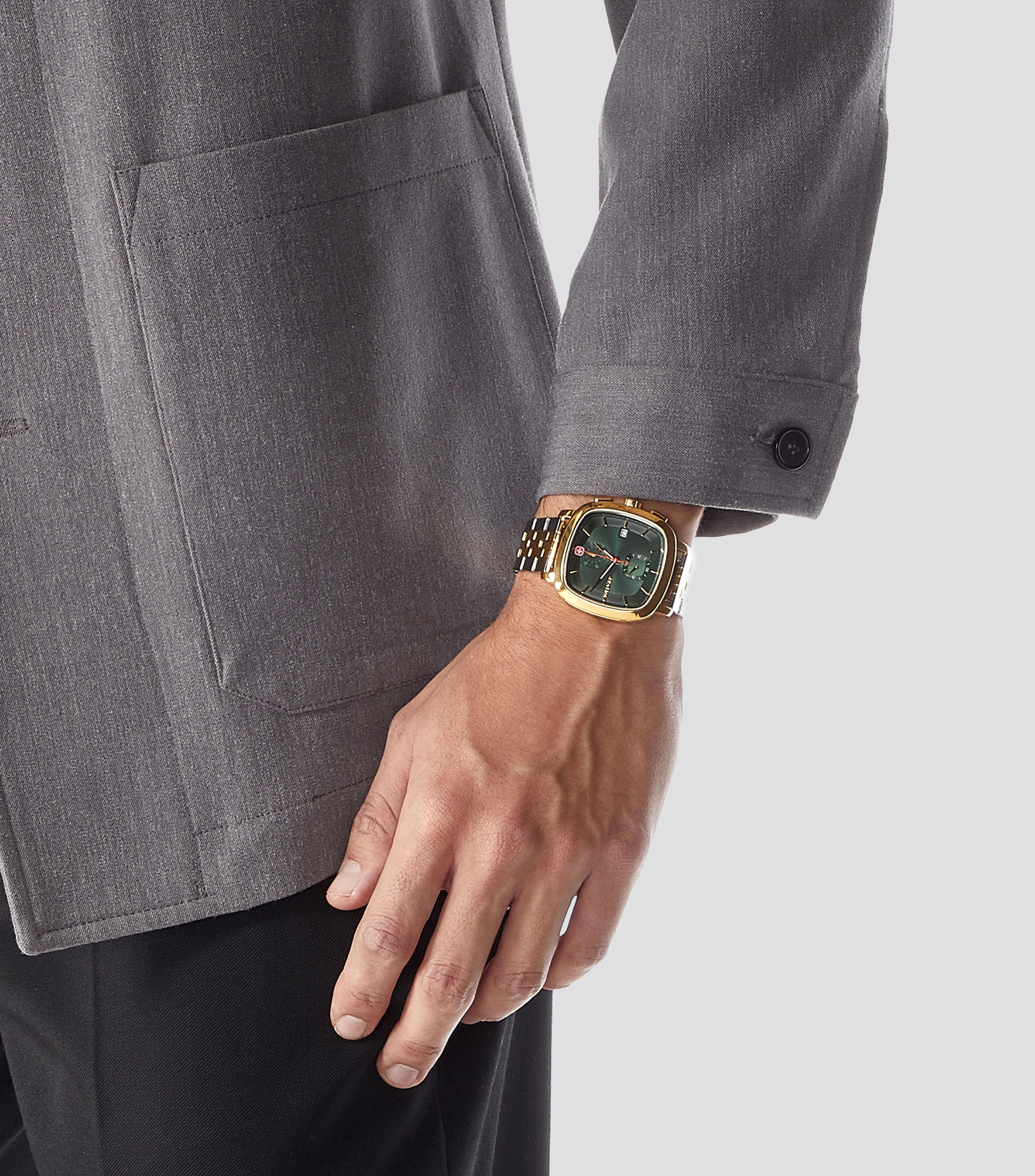 Reloj para hombre Vintage Classic casual Verde