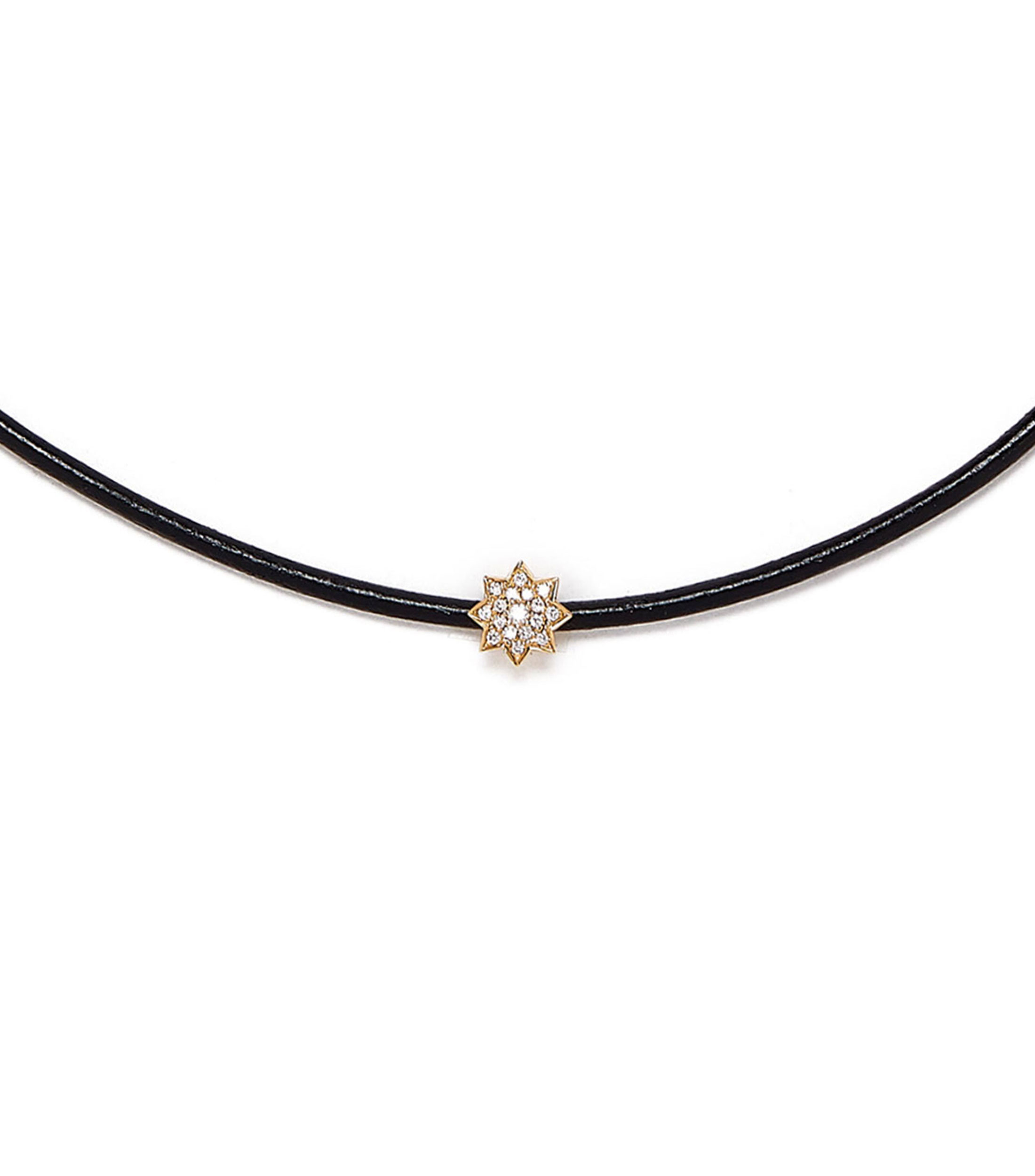 Gargantilla con estrella y diamantes Mujer