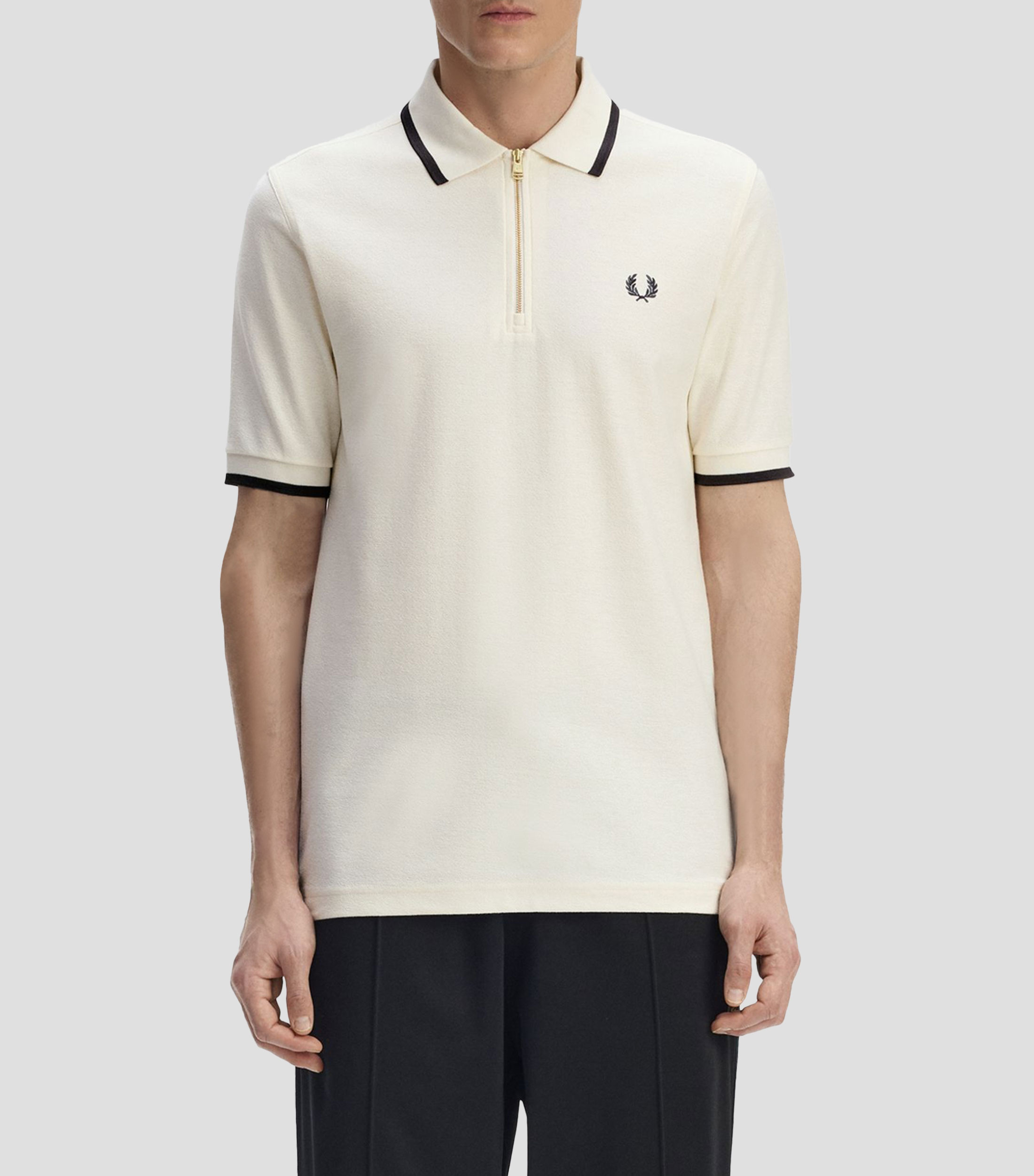 Playera tipo polo manga corta sólida Hombre
