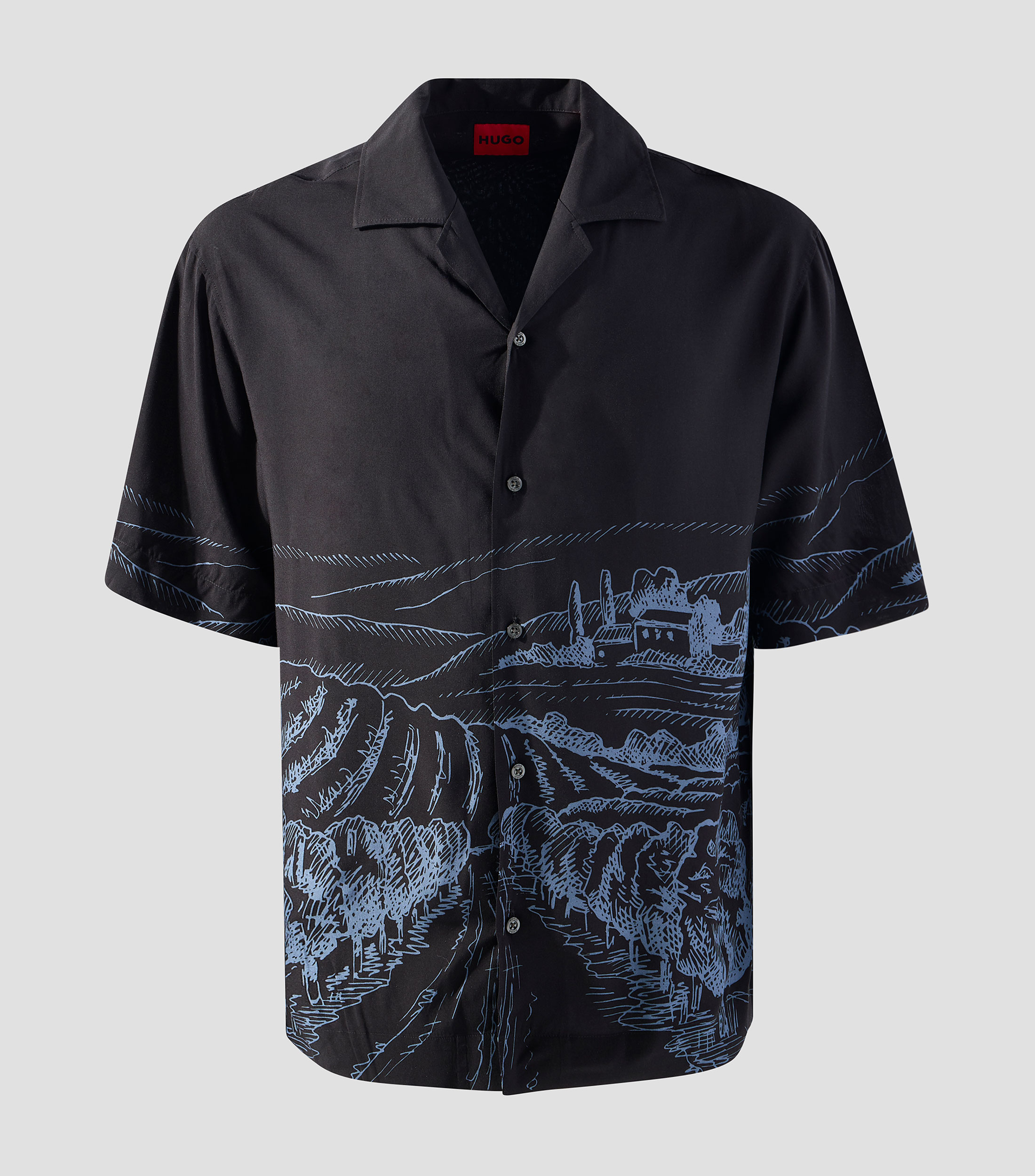 Camisa estampada manga corta Hombre