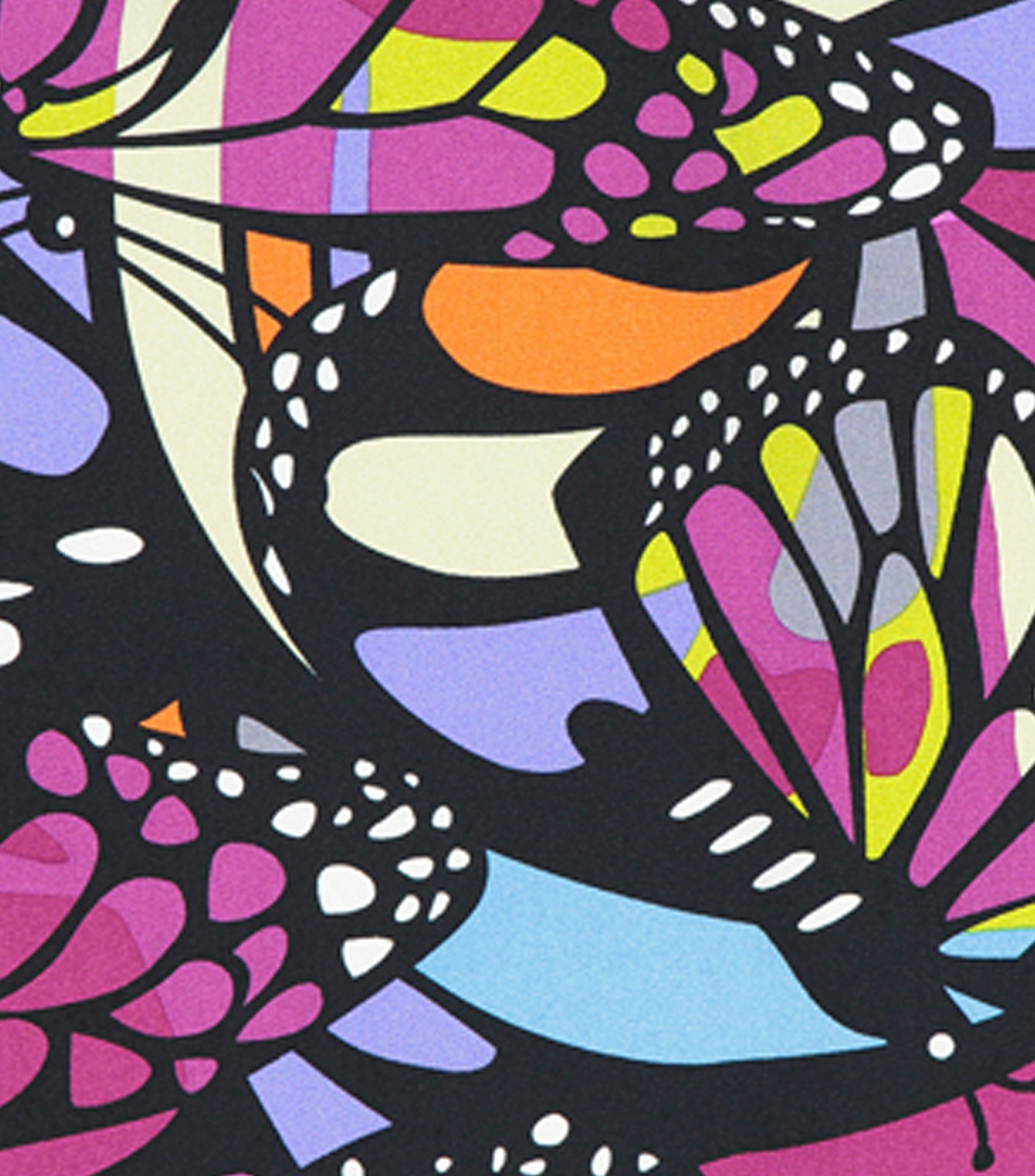 Mascada multicolor con mariposas Mujer