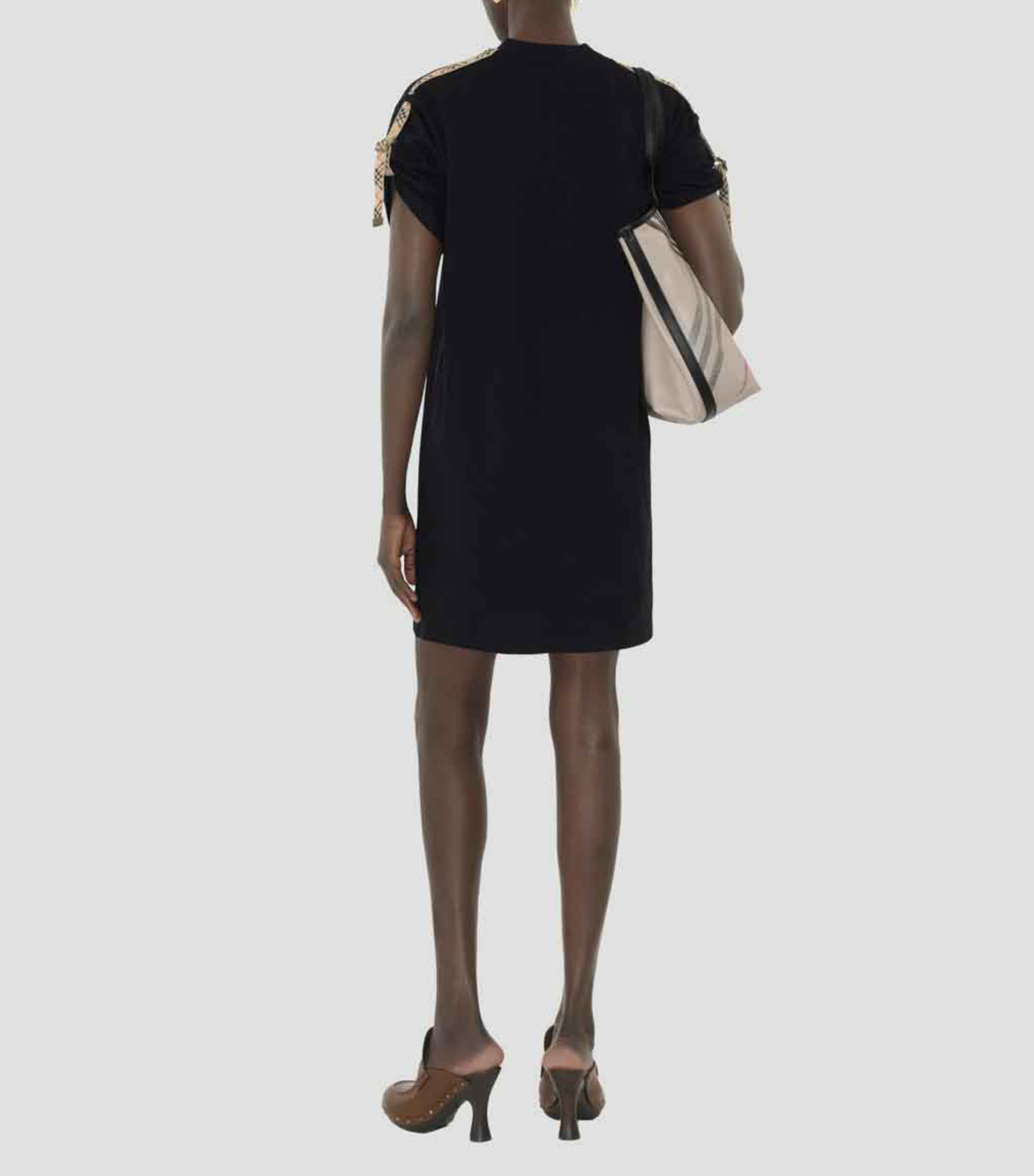 Vestido midi camiseta en algodón Mujer