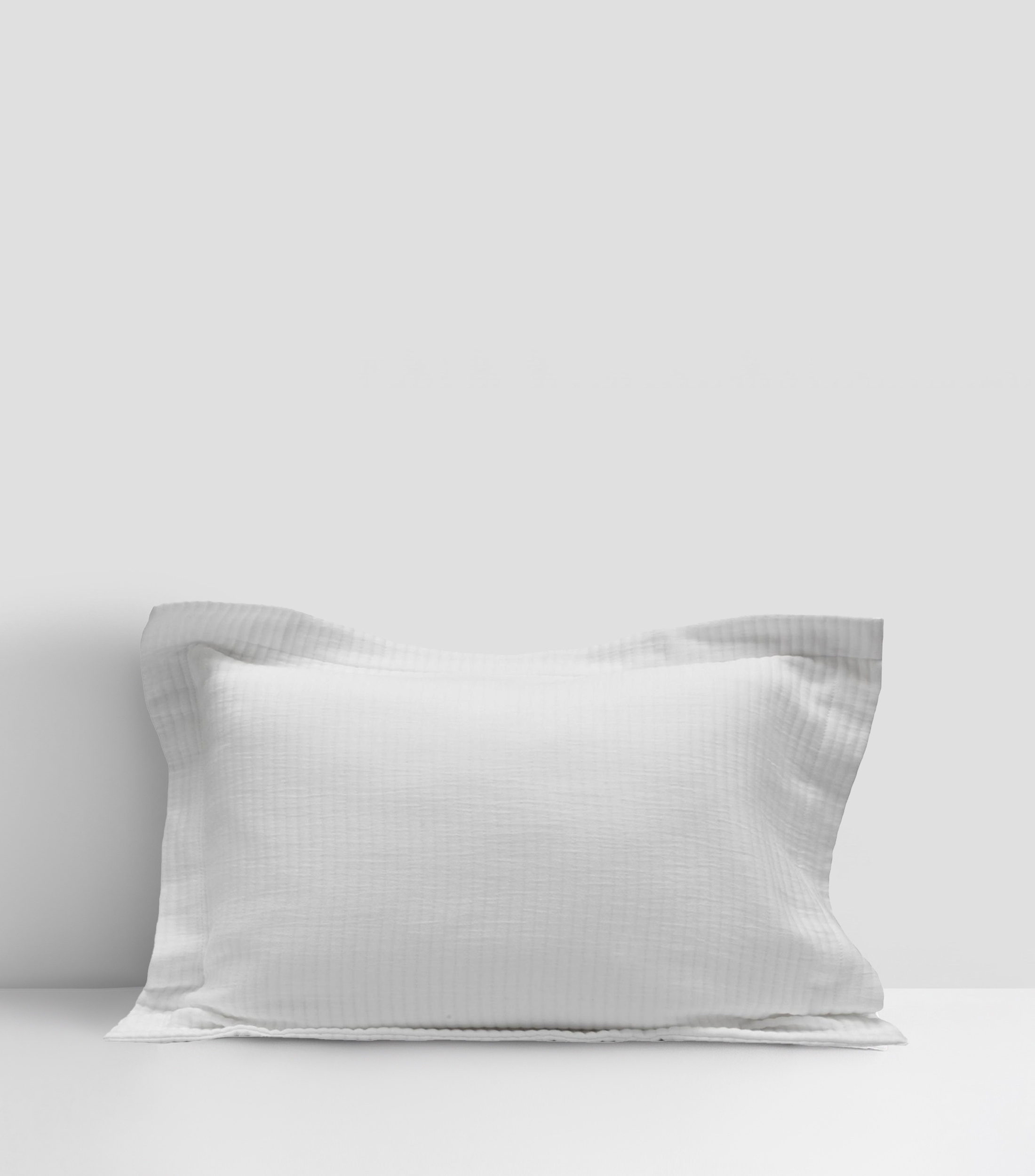 Funda Decorativa Individual de Algodon Susurro Blanca