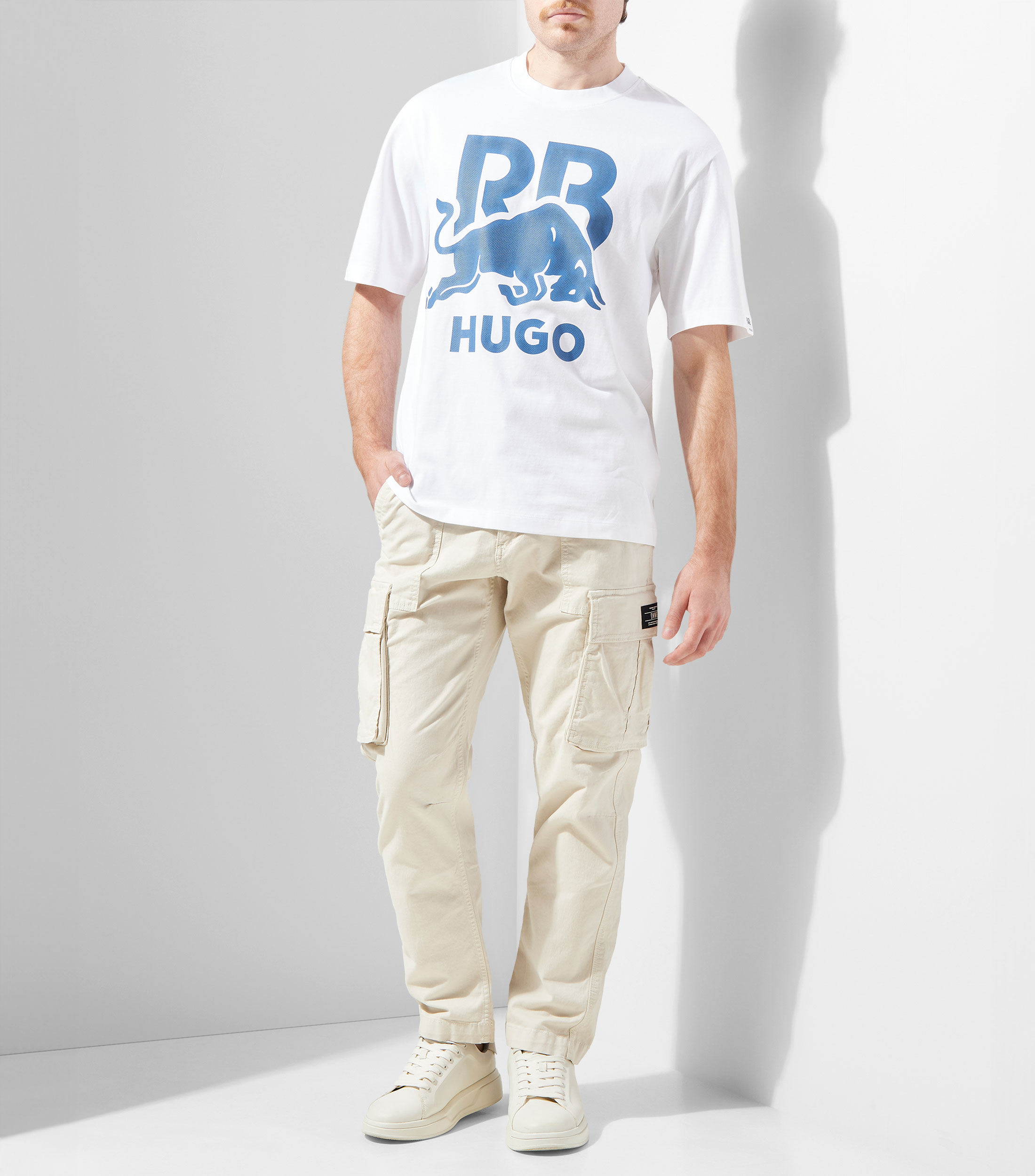 Playera HUGO x RB de algodón con logo de toro Hombre