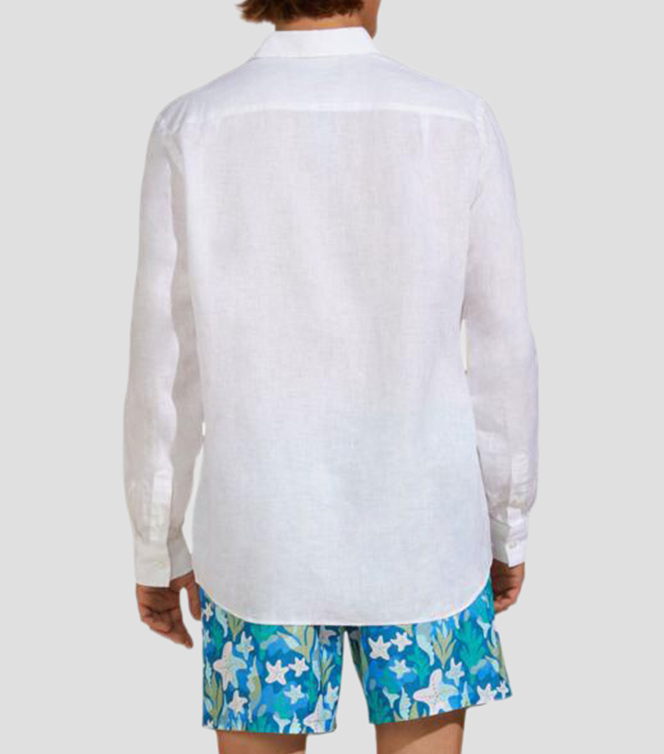 Camisa lisa manga larga Hombre
