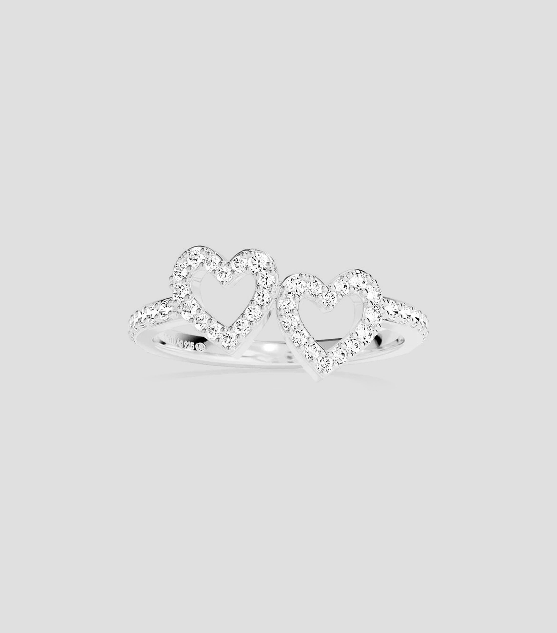 Anillo en plata .925 con incrustación de zirconia Mujer