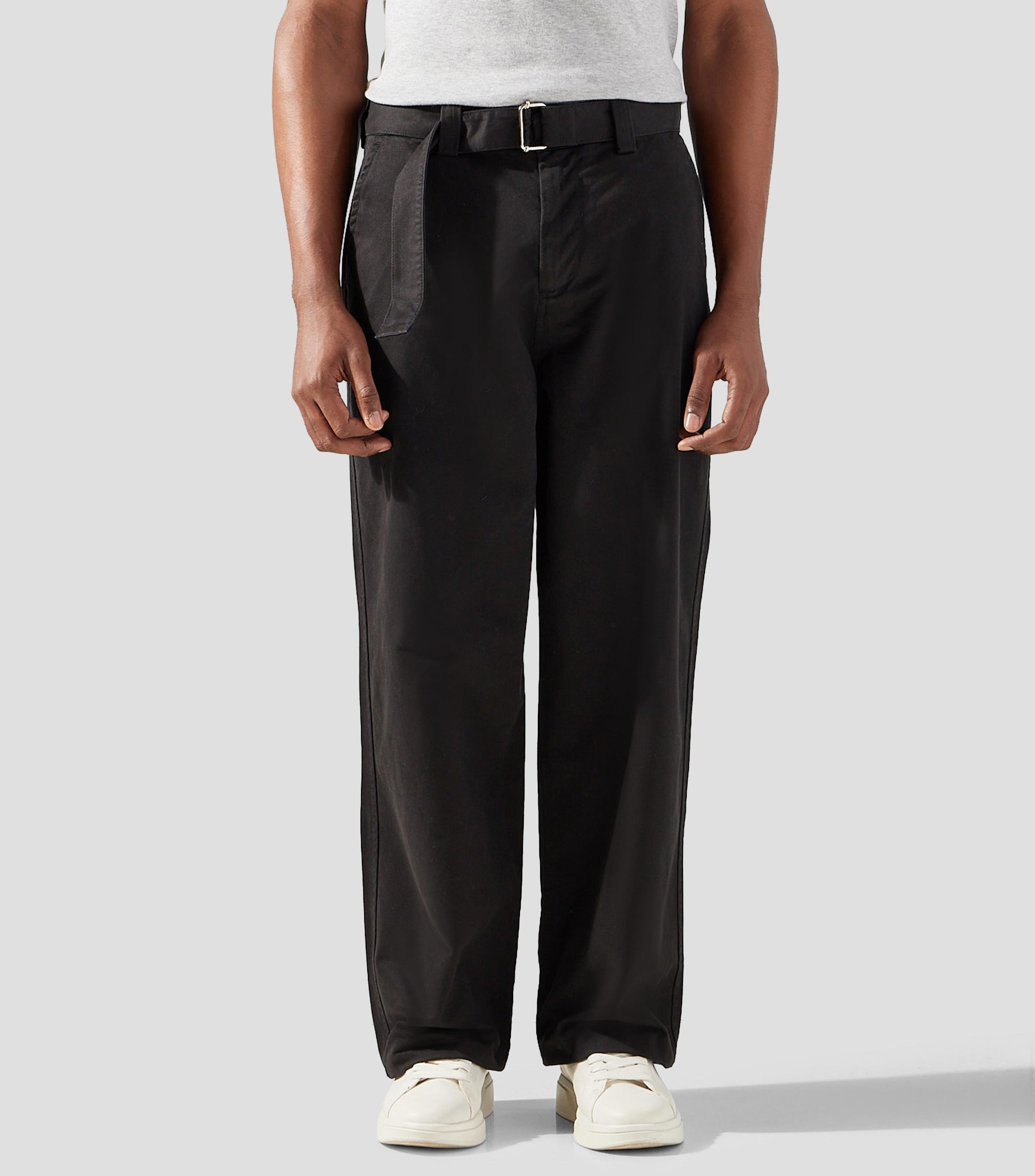Pantalón con cinturón Hombre