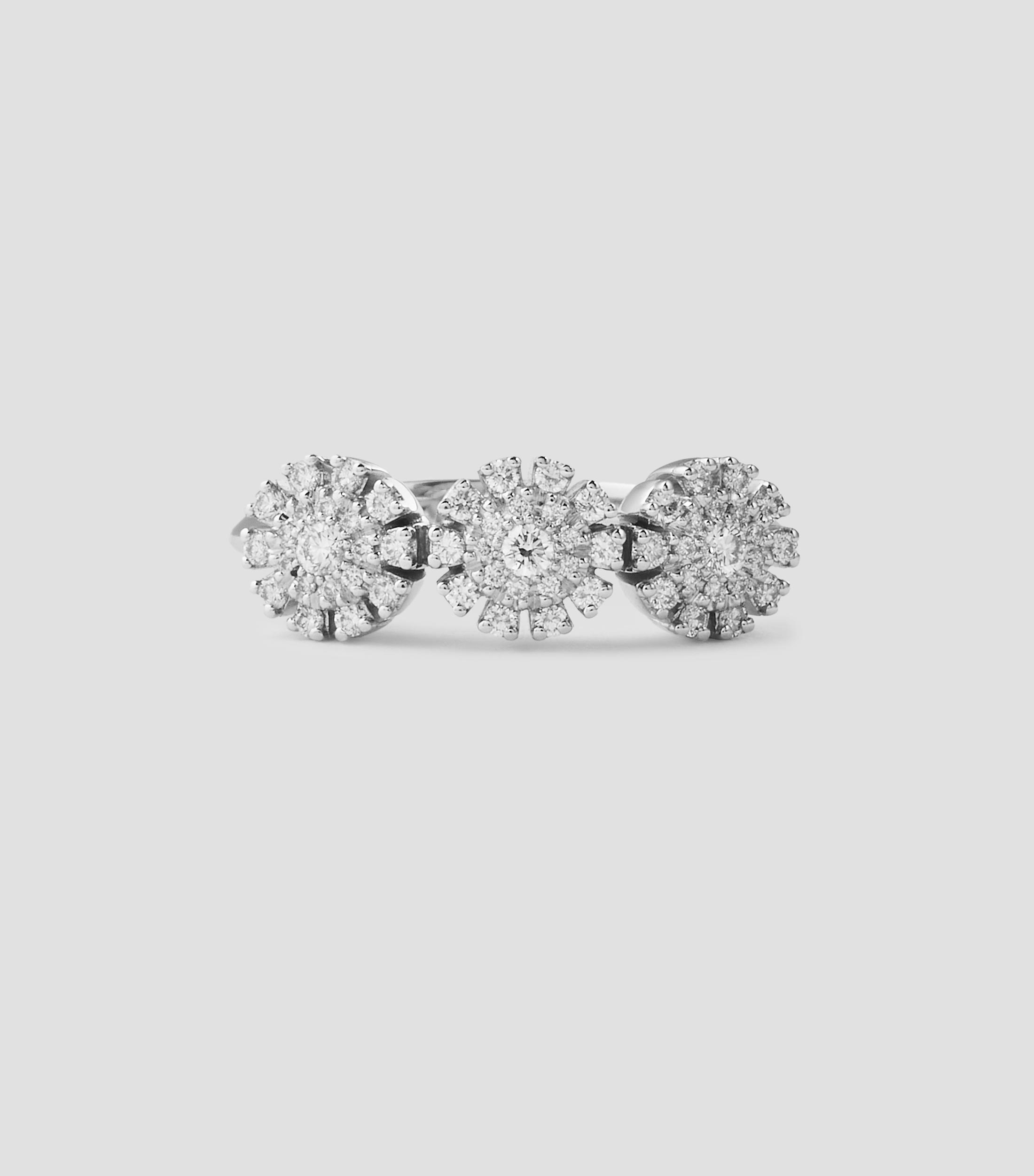 Anillo en oro blanco de 18 kilates Margherita con diamantes Mujer